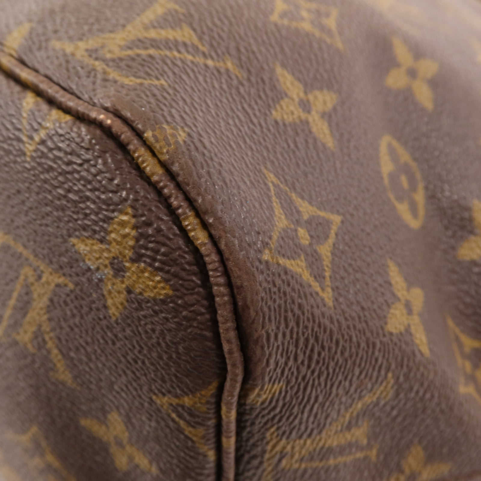 LOUIS VUITTON Monogram Neverfull MM金扣手挽袋