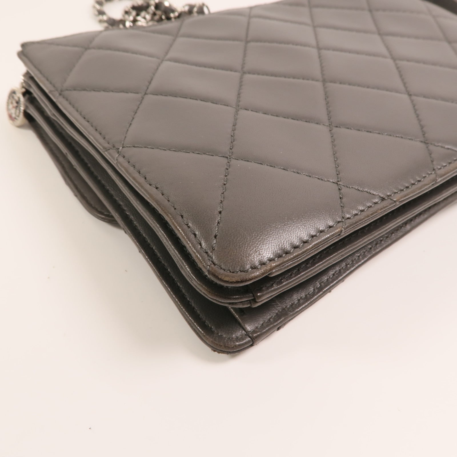 CHANEL 【激減優惠】羊皮皮革Chain Shoulder銀扣鏈帶肩背袋
