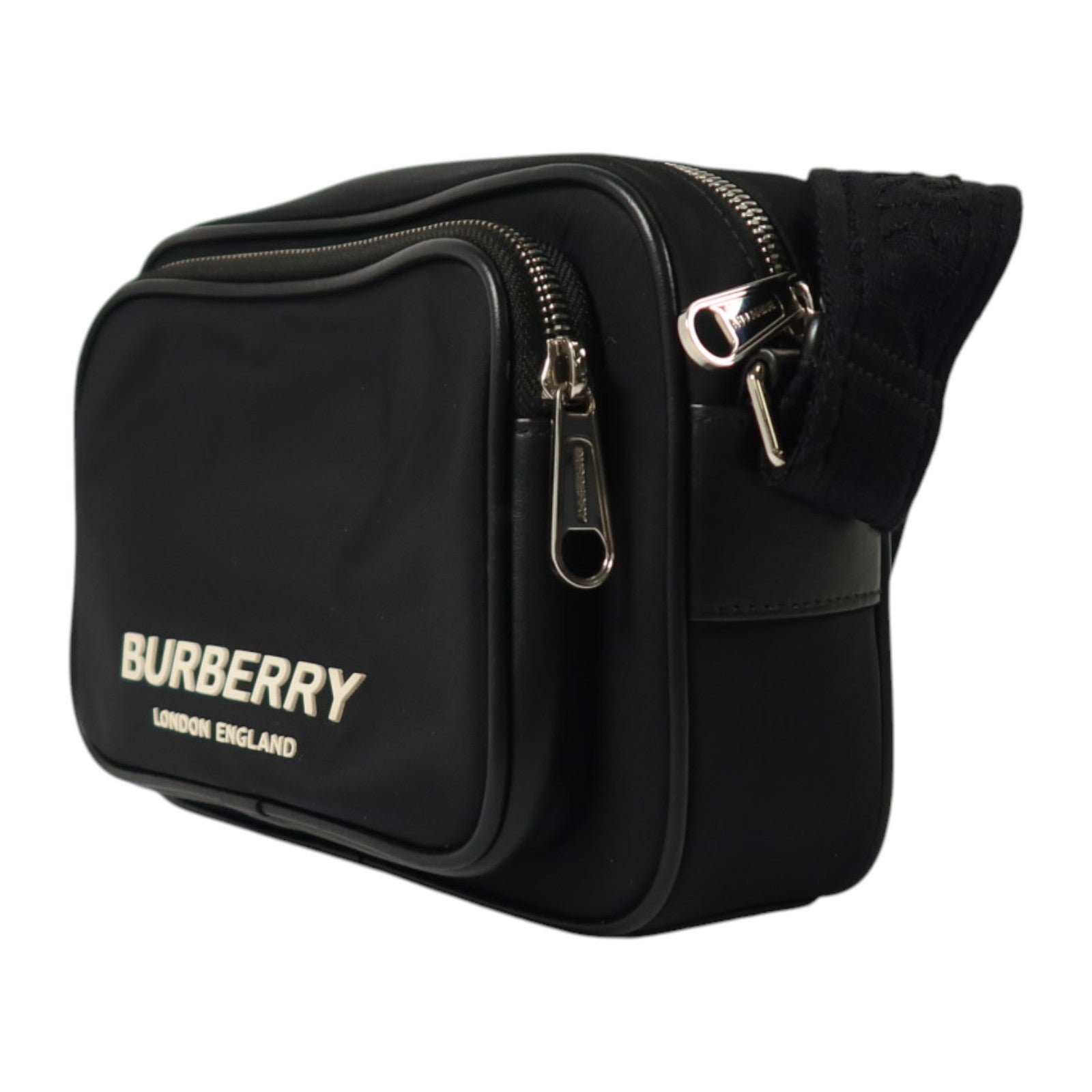 BURBERRY 尼龍Econy I銀扣肩背袋