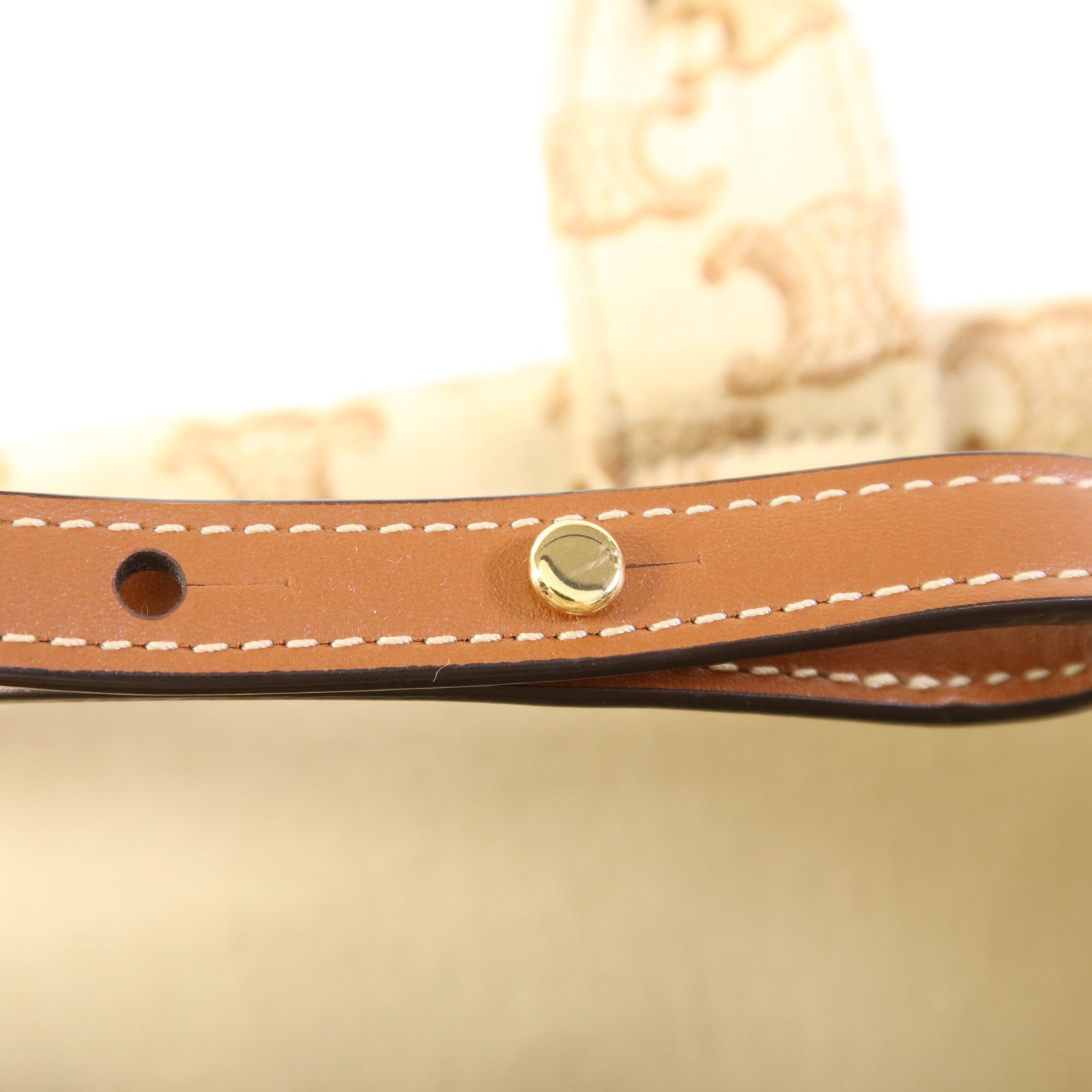 CELINE 帆布2 Way Shoulder Bag金扣手挽肩背兩用袋