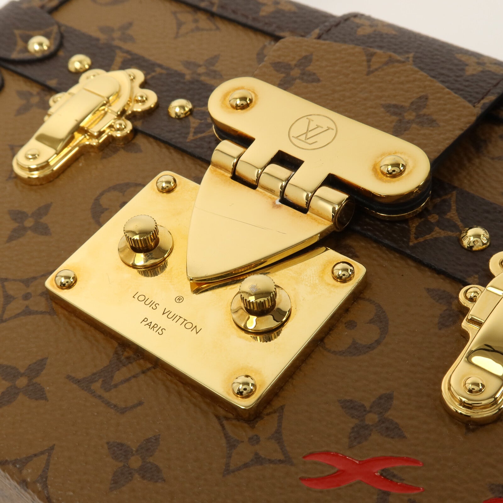 LOUIS VUITTON Monogram Reverse Petite Malle肩背袋