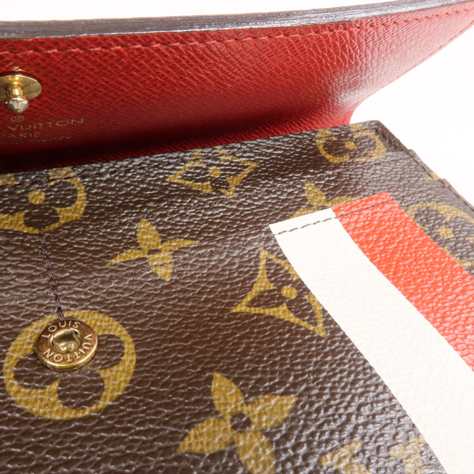 LOUIS VUITTON Monogram Groom Portefeuille Sarah Wallet金扣長錢包
