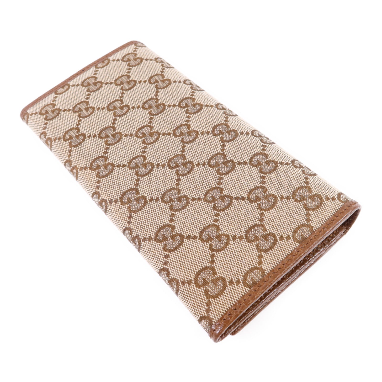 GUCCI 帆布Long Bifold Wallet金扣長錢包