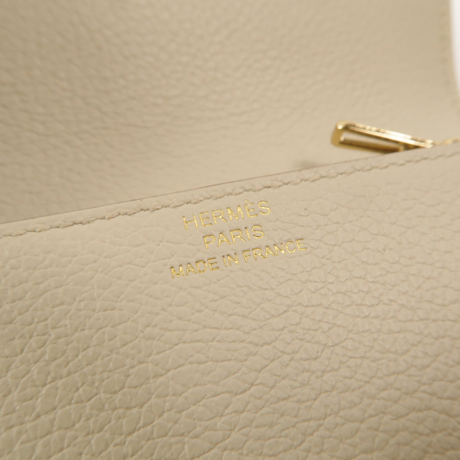 HERMES Evercolor皮革Roulis Slim手拿包Beton