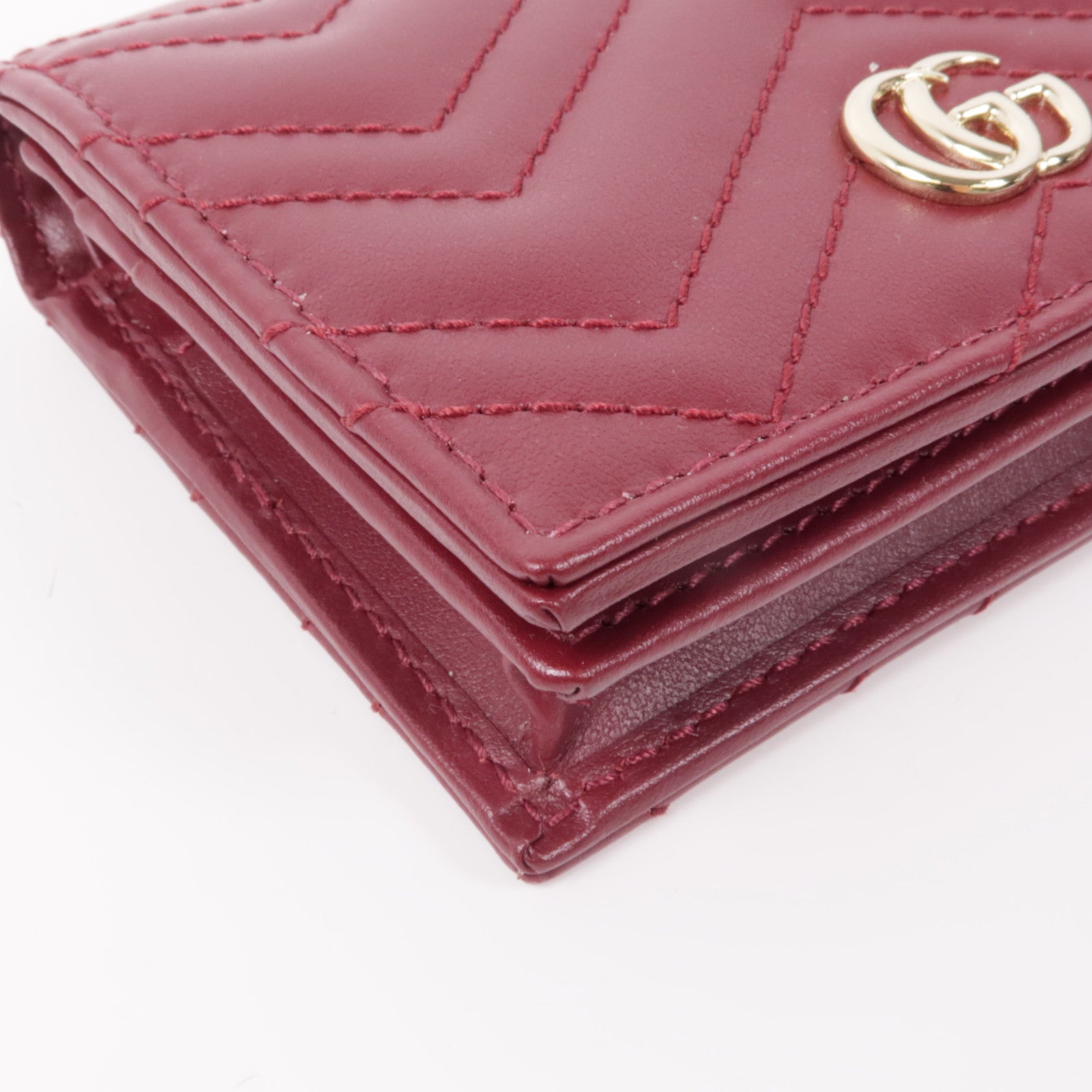 GUCCI 皮革GG Marmont Wallet金扣錢包