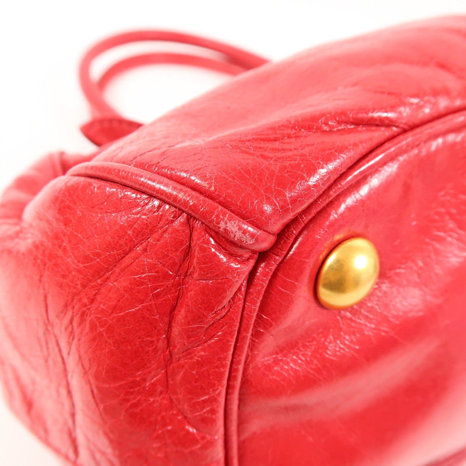 Miu Miu 牛皮皮革2 Way Shoulder金扣手挽肩背兩用袋
