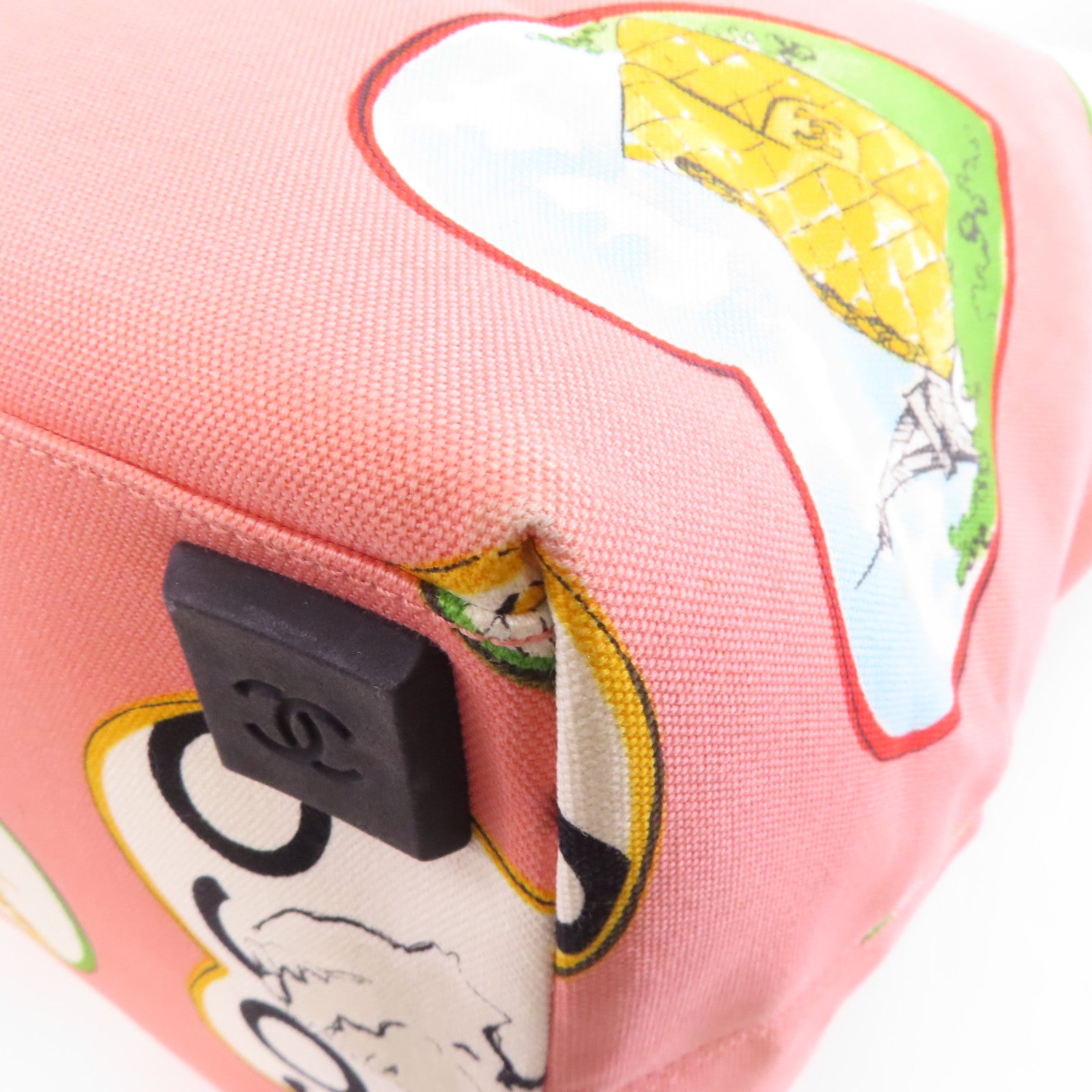 CHANEL 【激減優惠】帆布Tote Bag銀扣手挽袋粉紅色