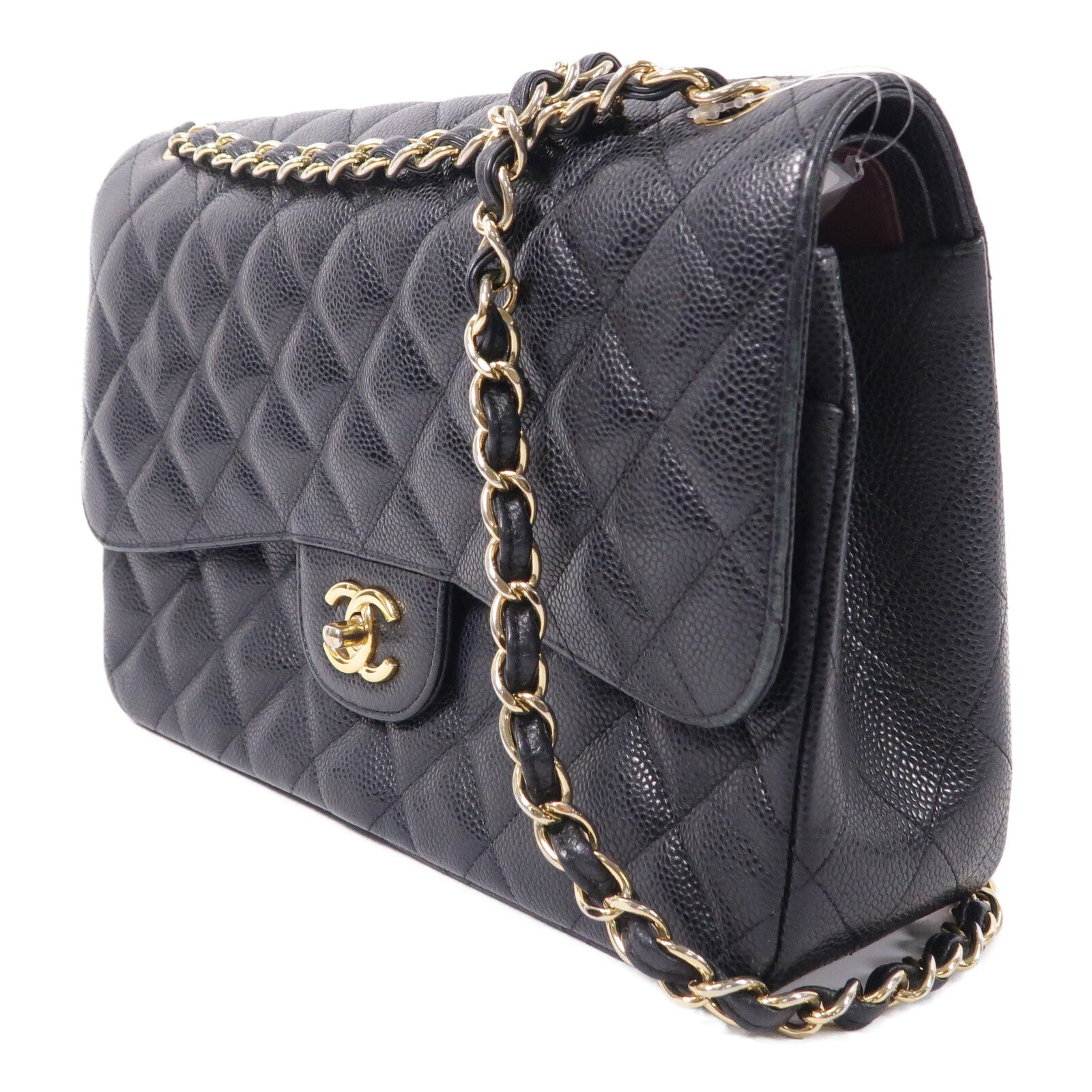 CHANEL 牛皮皮革Large Classic鏈帶肩背袋