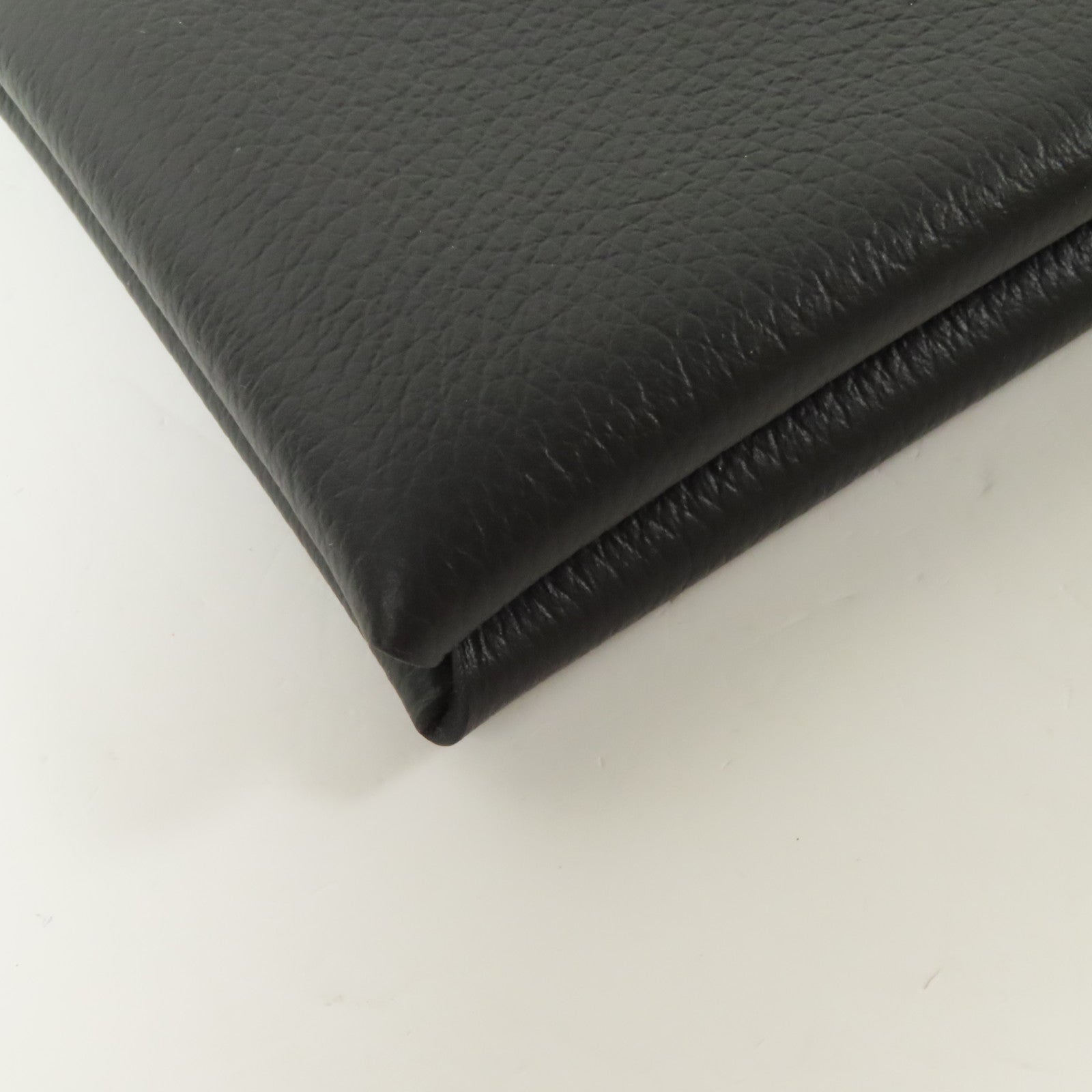HERMES Evercolor皮革Calvi Verso銀扣卡片套Ardoise