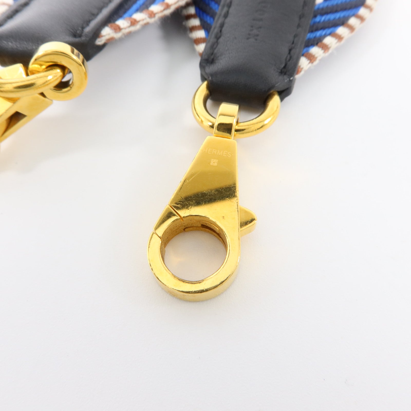 HERMES Swift皮革/帆布Sangle Cavale 50mm Bag Strap肩帶
