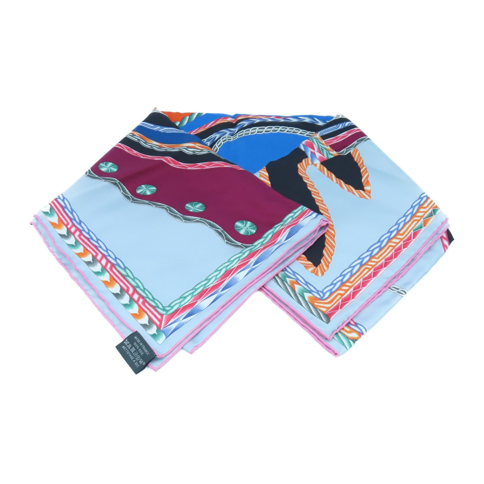 HERMES 【激減優惠】絲質Scarf圍巾綠色/灰色/黑色