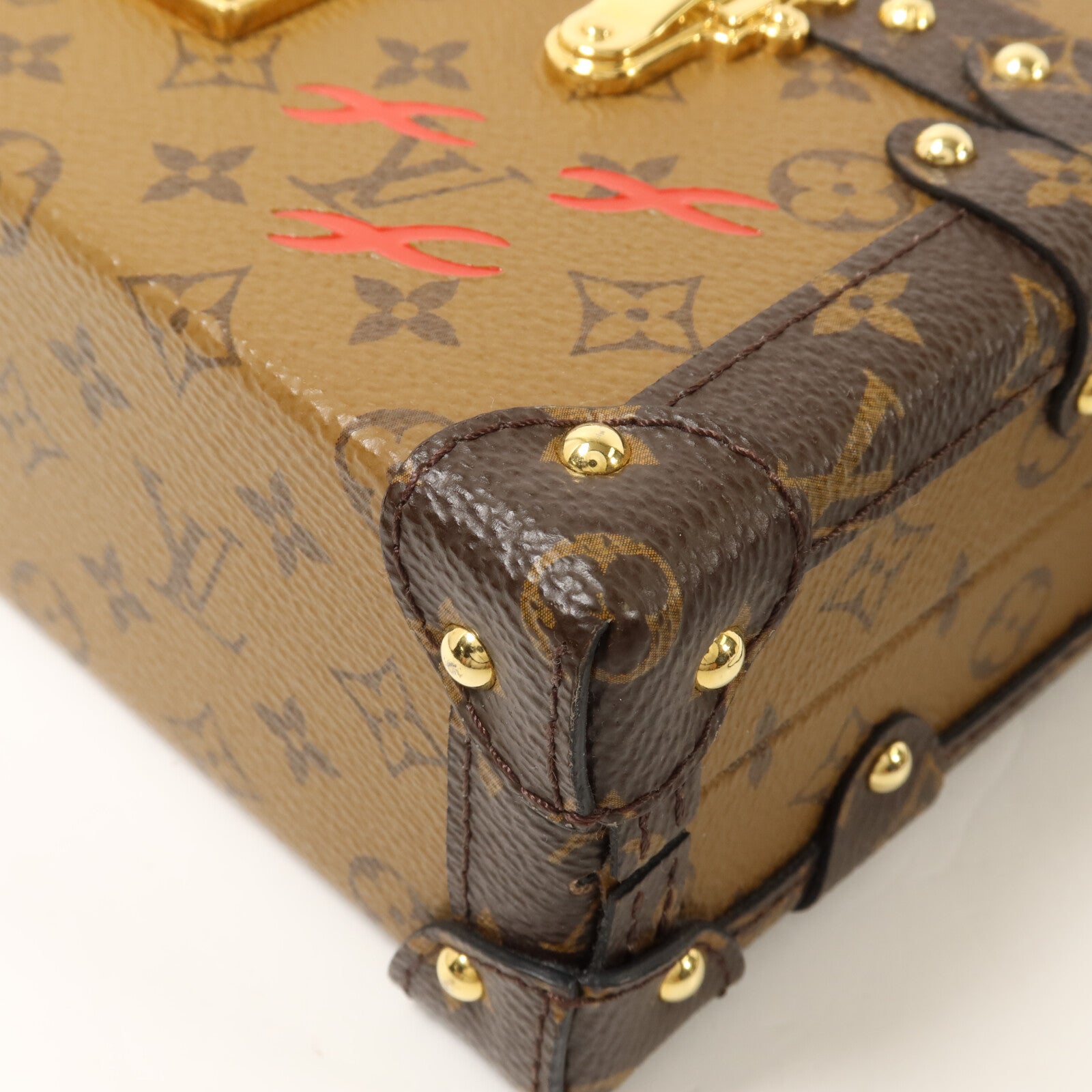 LOUIS VUITTON Monogram Reverse Petite Malle肩背袋