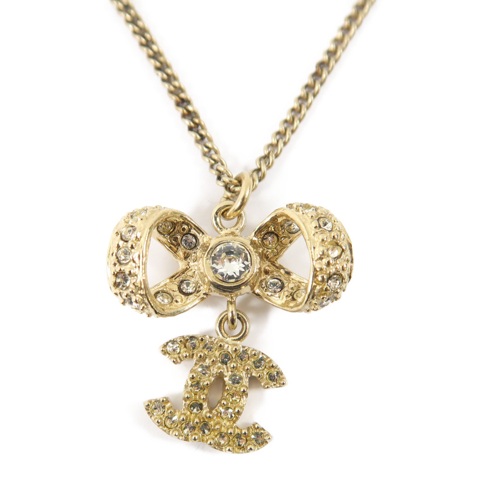 CHANEL 金屬Necklace項鍊金色