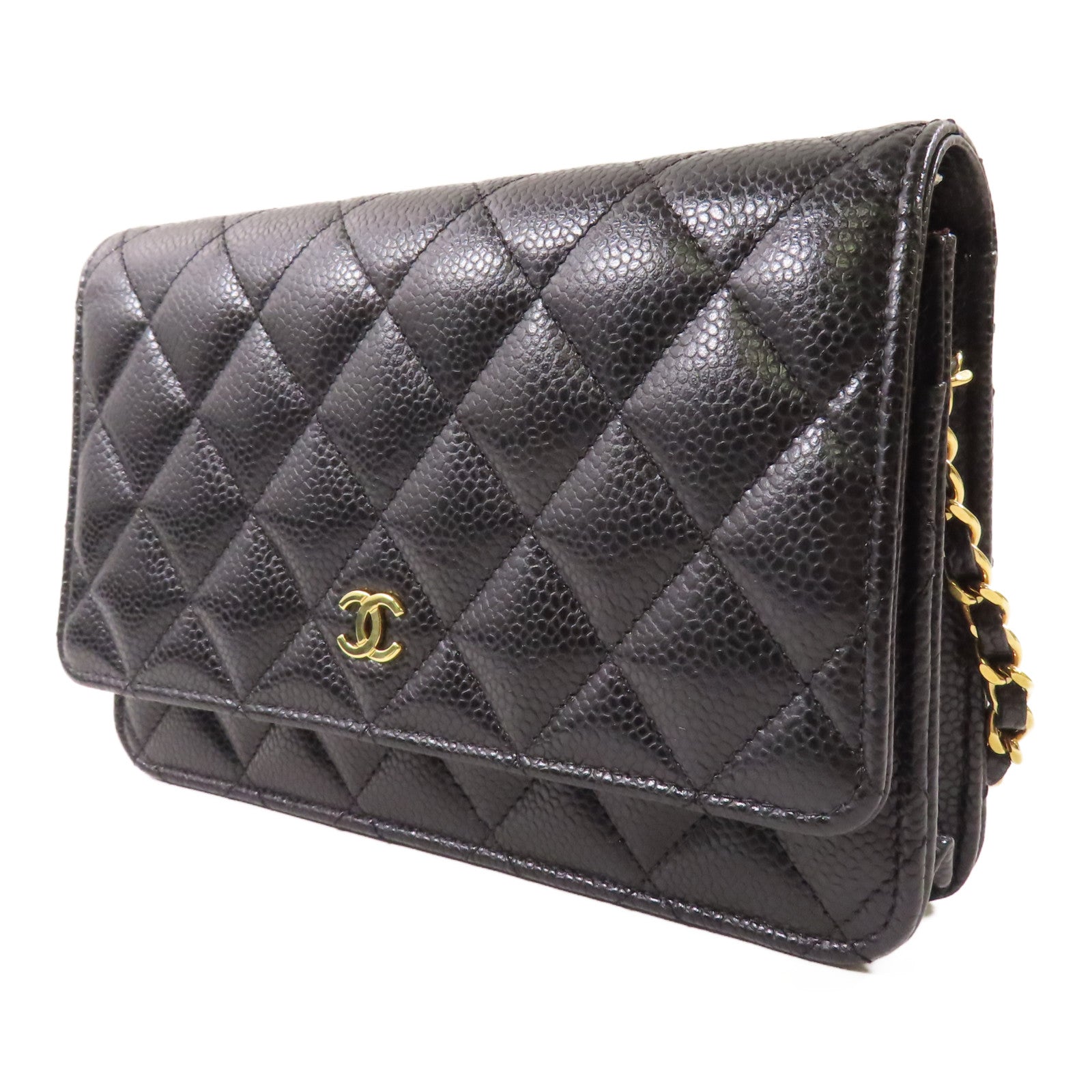 CHANEL 牛皮皮革WOC Wallet On Chain金扣鏈帶肩背袋