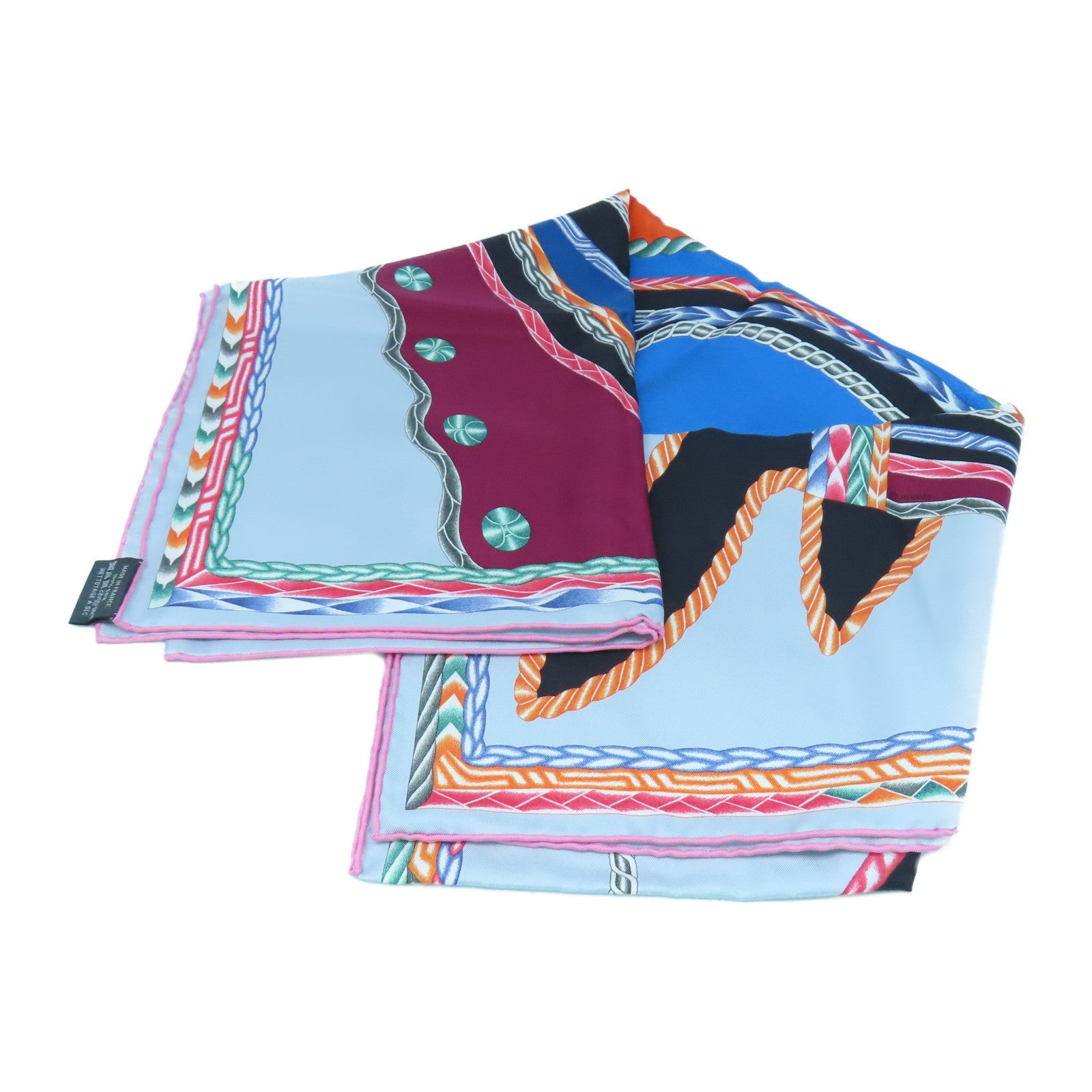HERMES 【激減優惠】絲質Scarf圍巾綠色/灰色/黑色