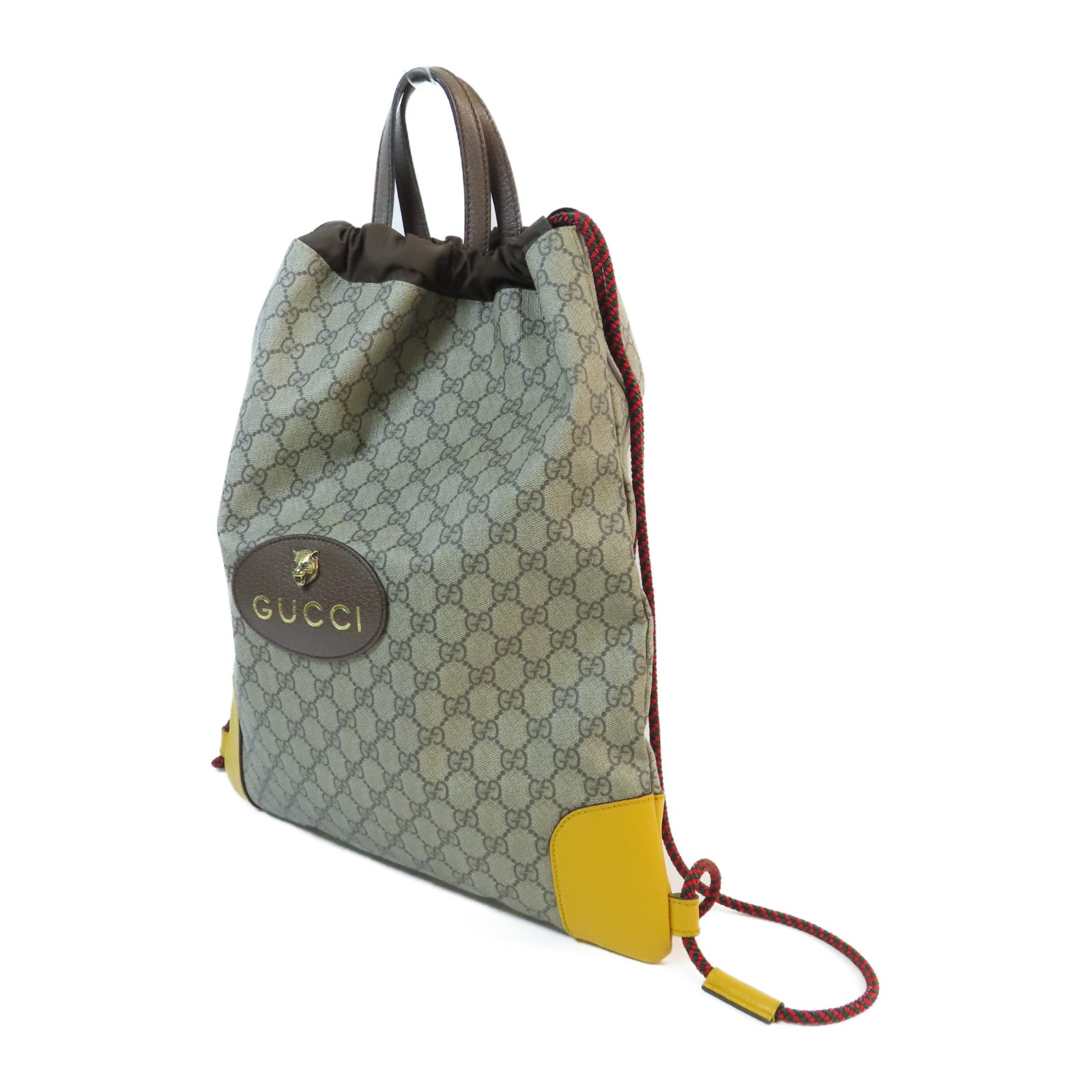 GUCCI 塗層帆布Backpack金扣背包