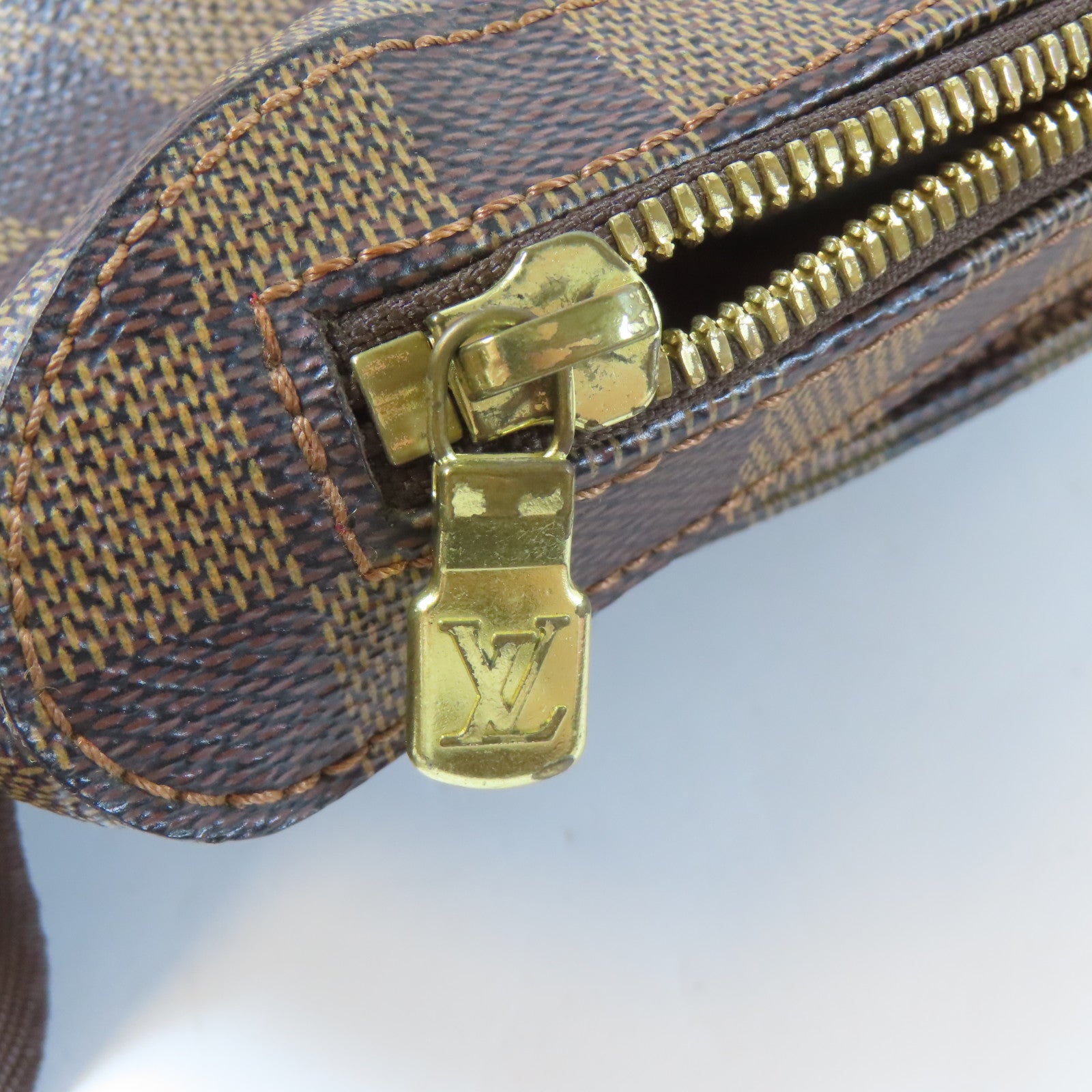LOUIS VUITTON 【激減優惠】Damier Geronimos金扣腰包啡色