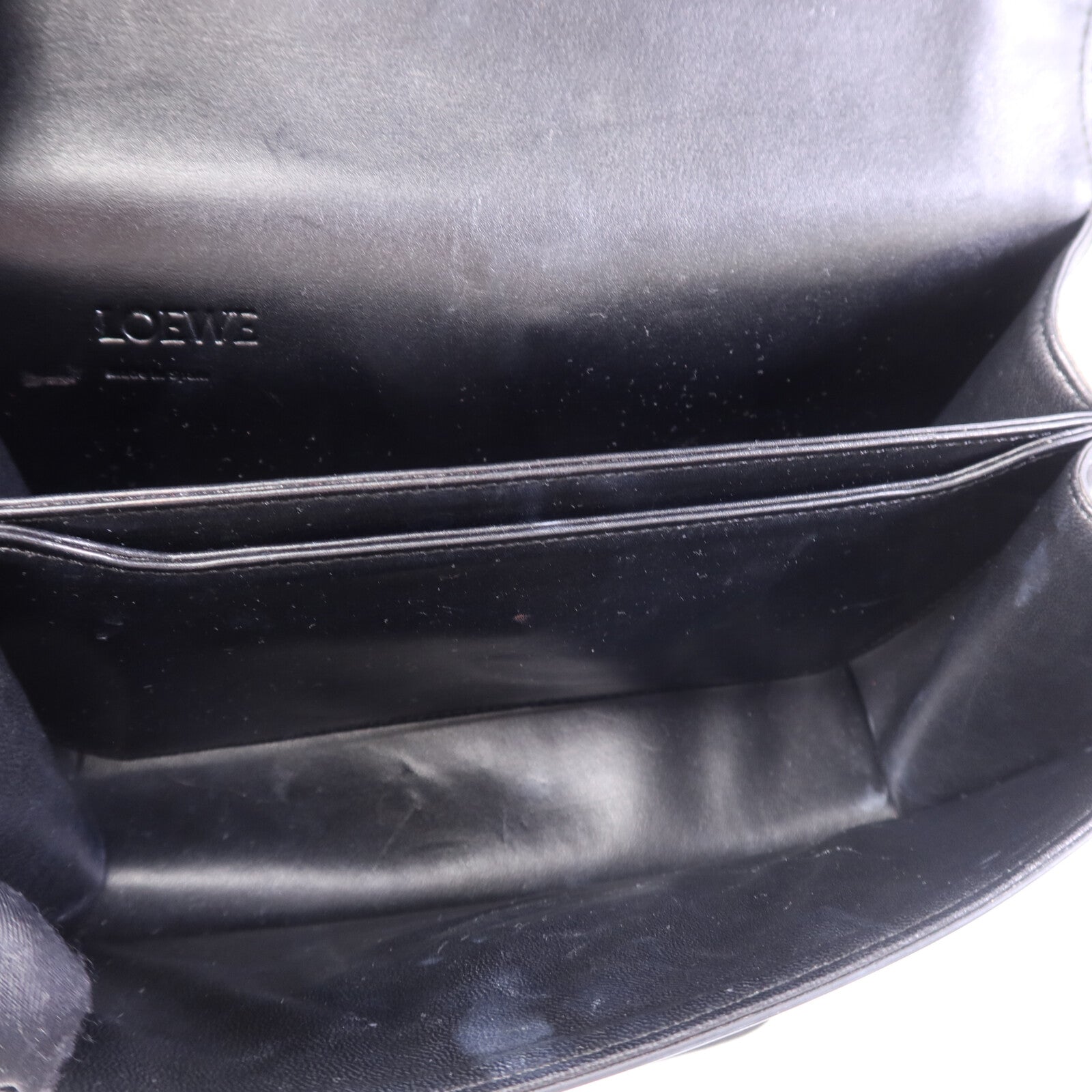 LOEWE 牛皮皮革Shoulder Bag金扣肩背袋