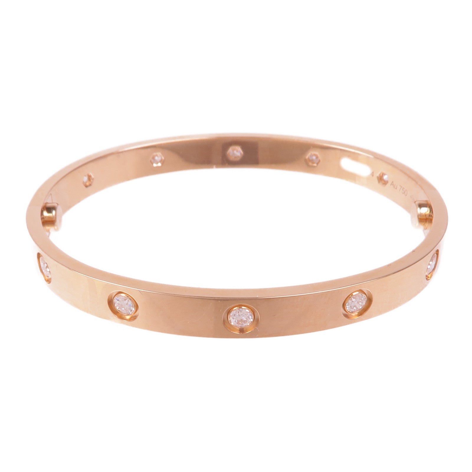 CARTIER 18K玫瑰金10 Diamond Love Bracelet手鐲Cartier#17