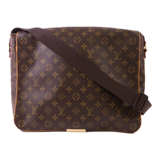 LOUIS VUITTON Monogram Abbesses金扣肩背袋棕色