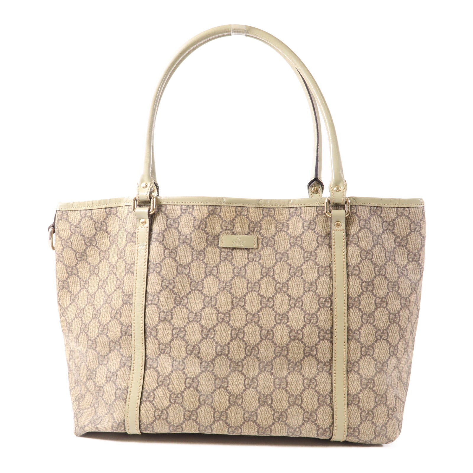 GUCCI 塗層帆布Shoulder Tote金扣肩背袋/手挽袋