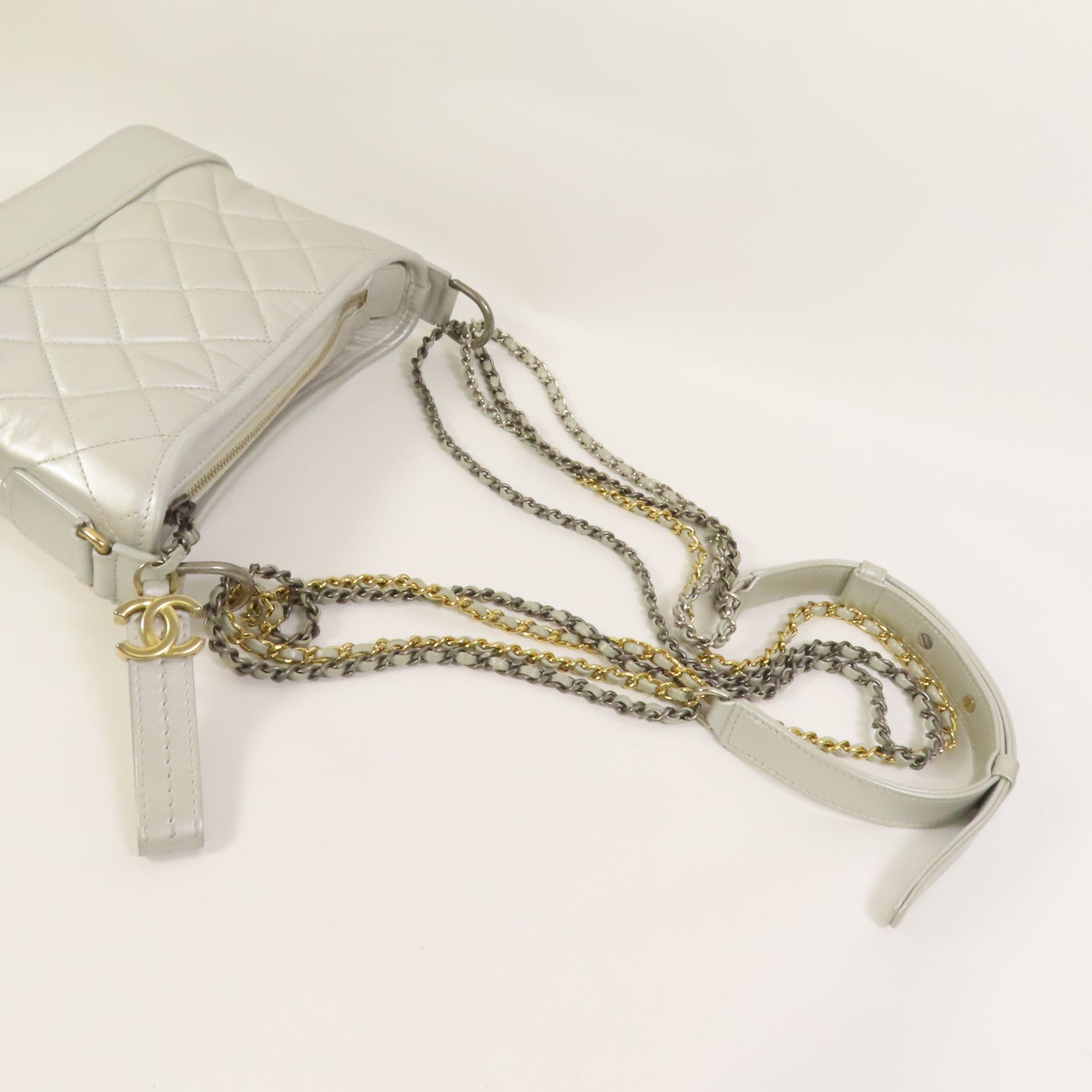 CHANEL 牛皮皮革Gabrielle Small鏈帶肩背袋