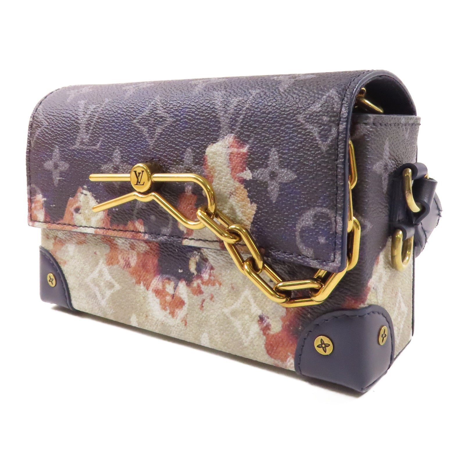 LOUIS VUITTON Monogram Bleach Steamer Wearable金扣肩背袋