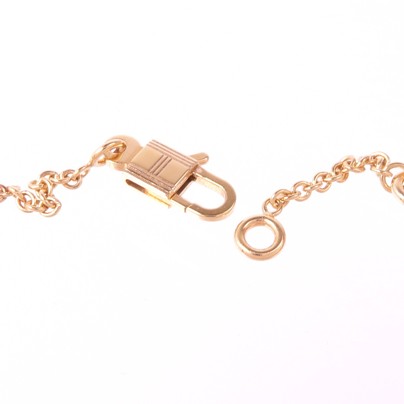 HERMES 18K玫瑰金Amulettes Constance Pendent鑽石項鍊