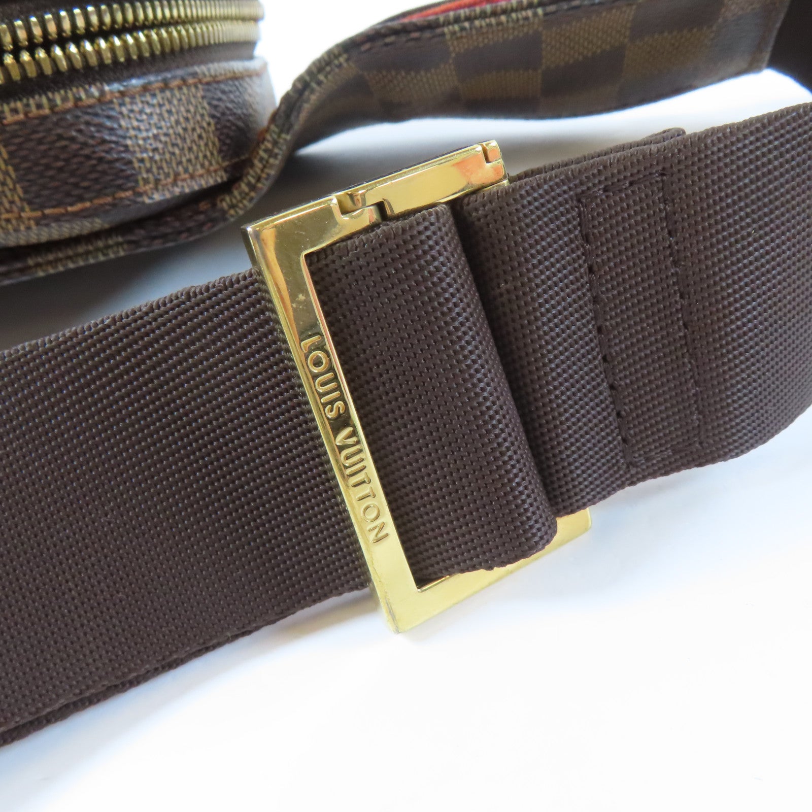 LOUIS VUITTON 【激減優惠】Damier Geronimos金扣腰包啡色