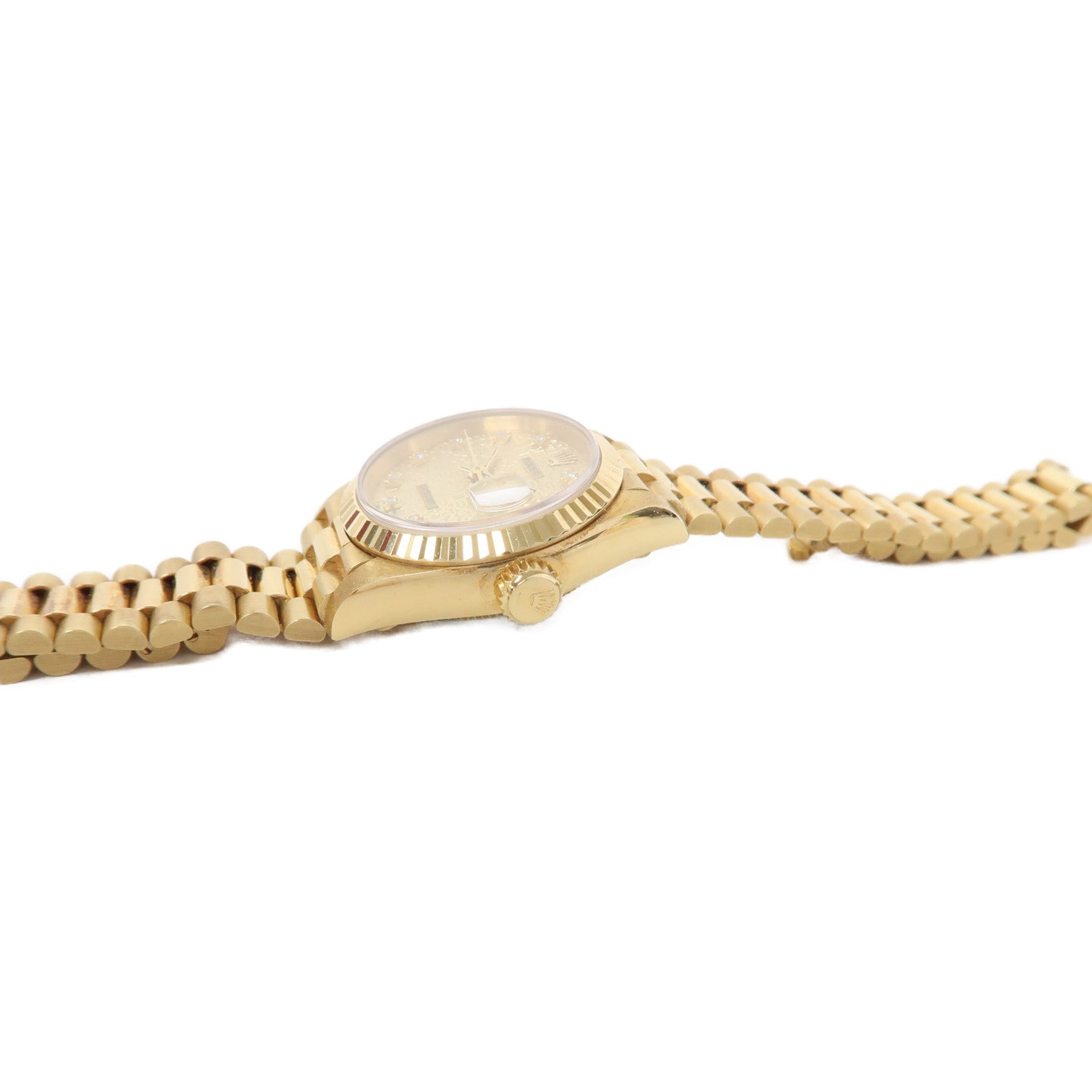 ROLEX Datejust 18K黃金手錶自動機芯金色