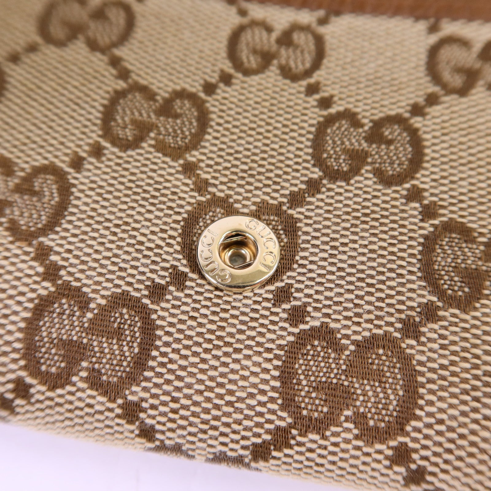 GUCCI 帆布Long Bifold Wallet金扣長錢包