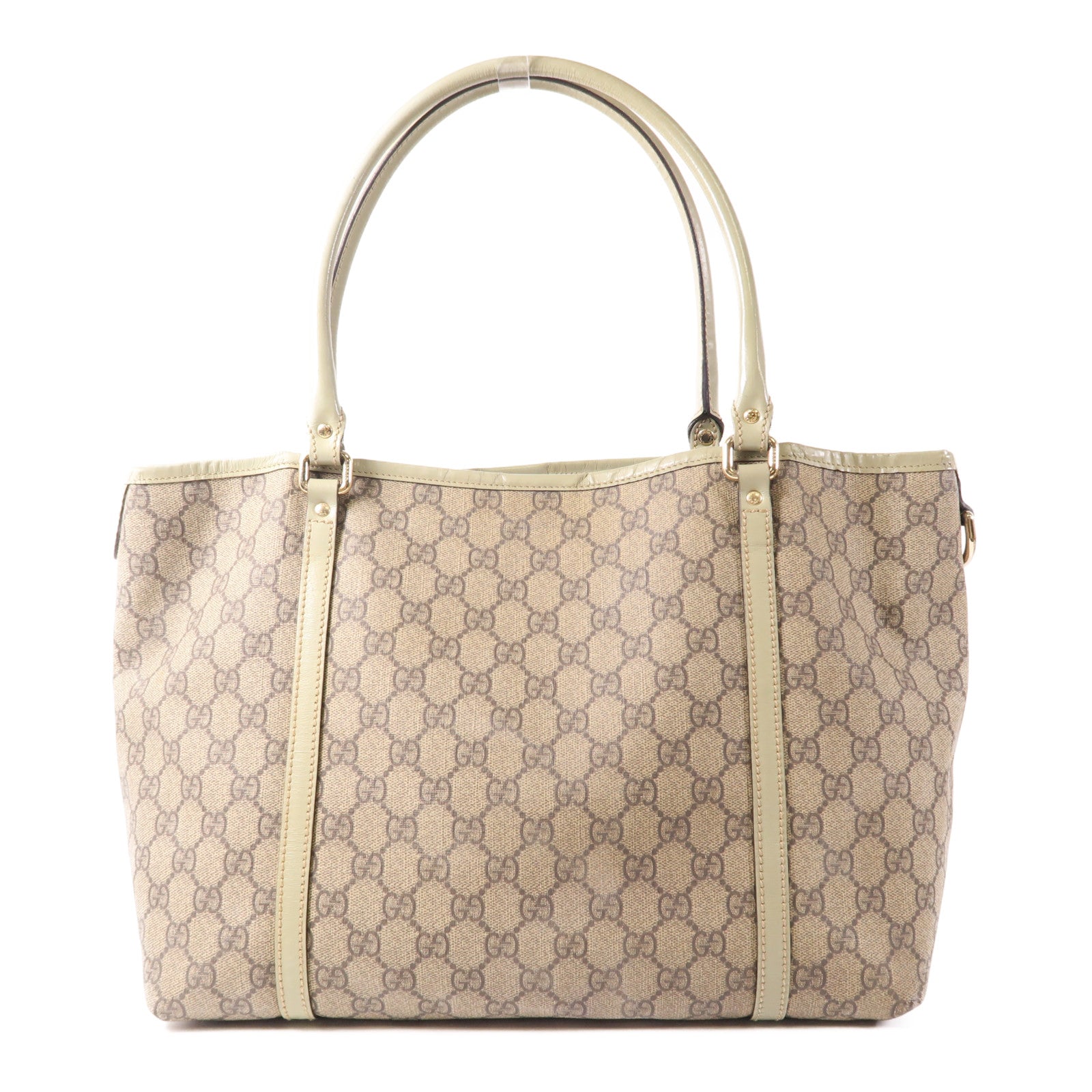 GUCCI 塗層帆布Shoulder Tote金扣肩背袋/手挽袋