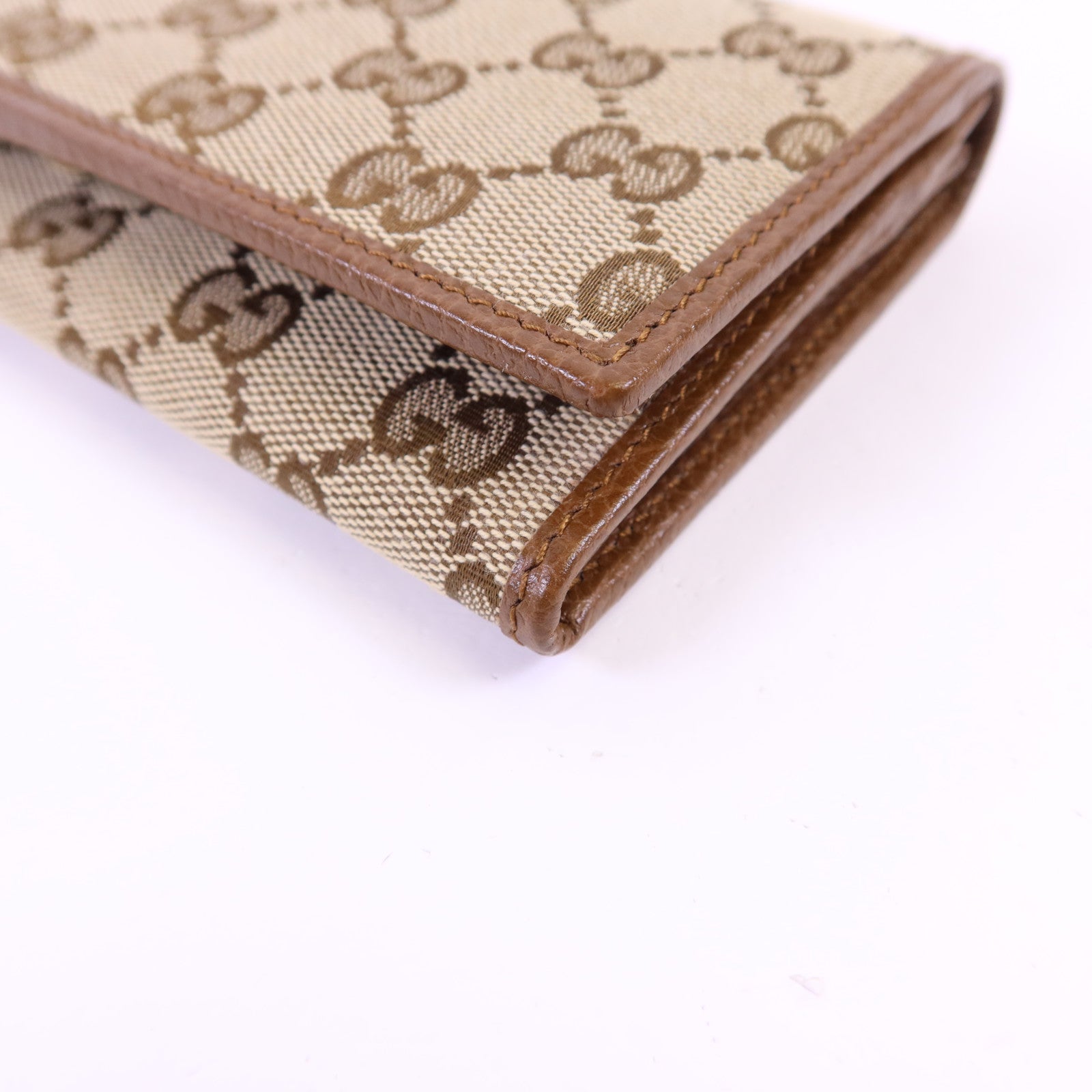 GUCCI 帆布Long Bifold Wallet金扣長錢包