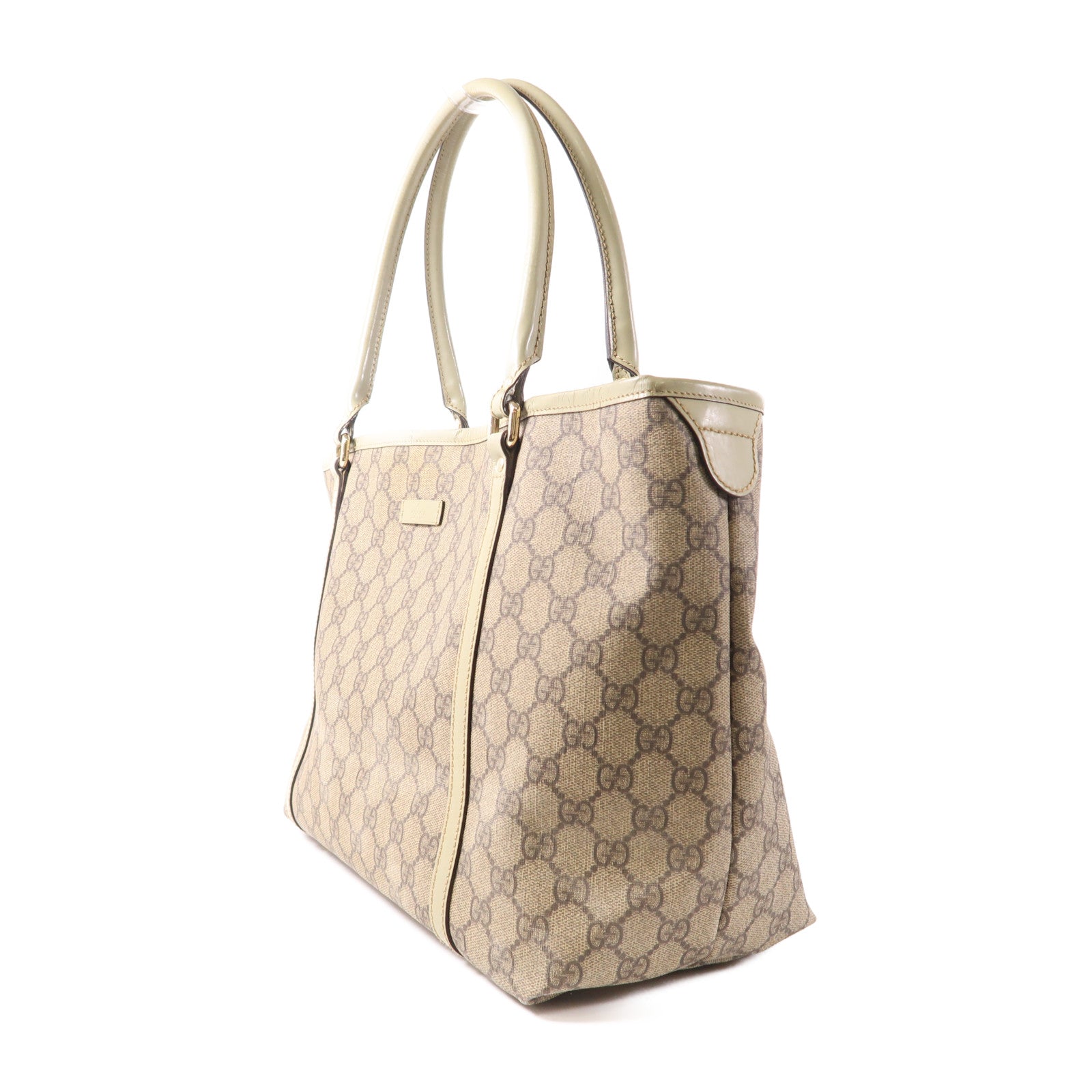 GUCCI 塗層帆布Shoulder Tote金扣肩背袋/手挽袋