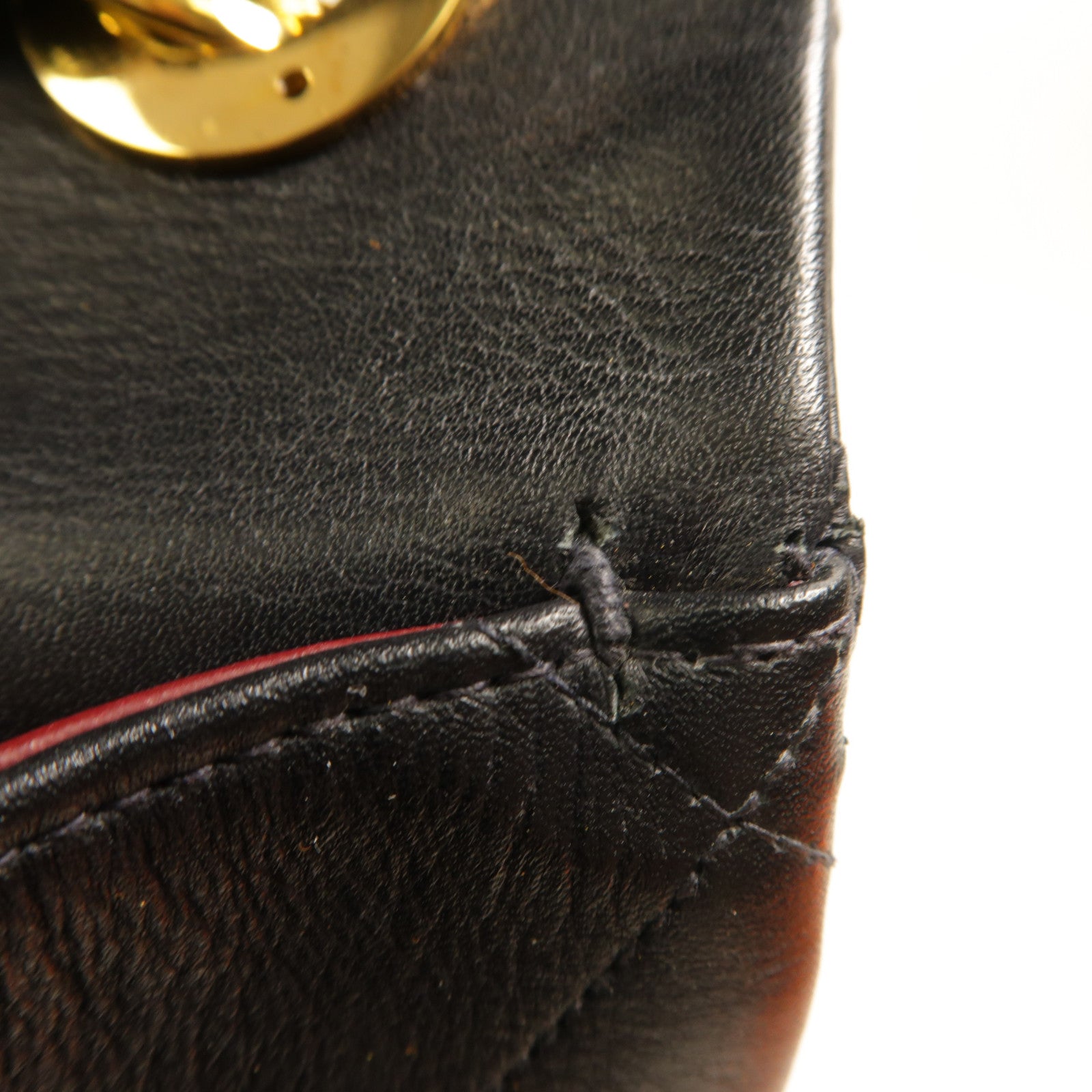 CHANEL 牛皮皮革Vintage Chain Shoulder金扣肩背袋