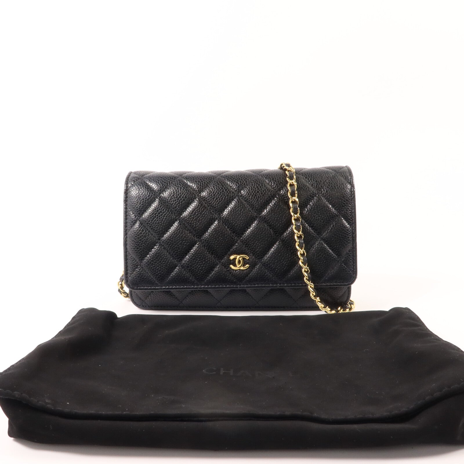 CHANEL 牛皮皮革WOC Wallet On Chain鏈帶肩背袋