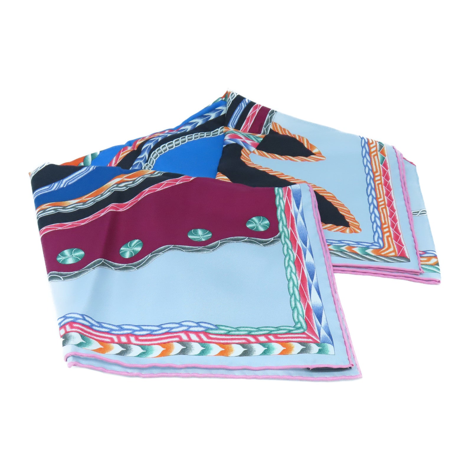 HERMES 【激減優惠】絲質Scarf圍巾綠色/灰色/黑色