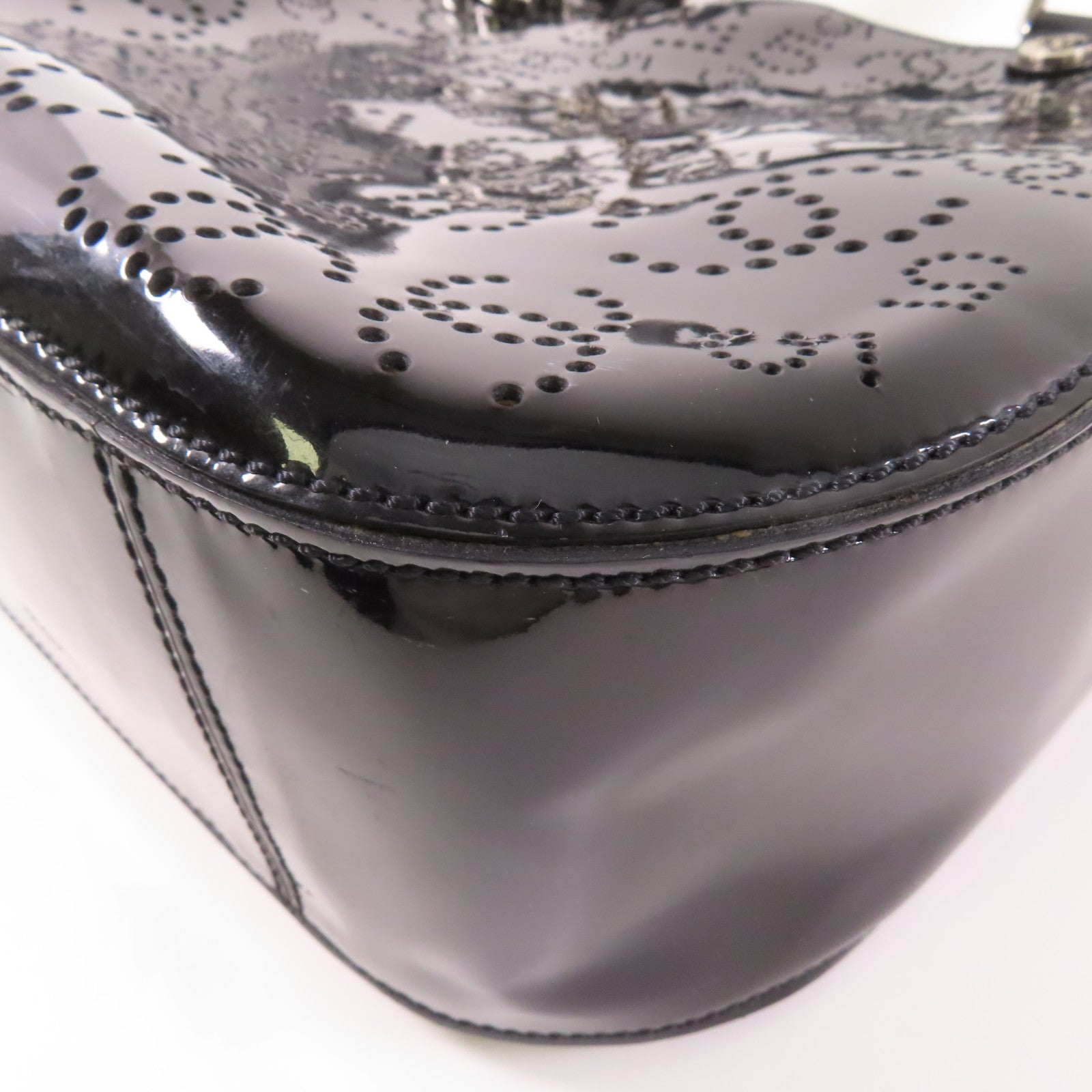 CHANEL 漆皮皮革No.5 Coco Mark Tote Bag銀扣肩背袋