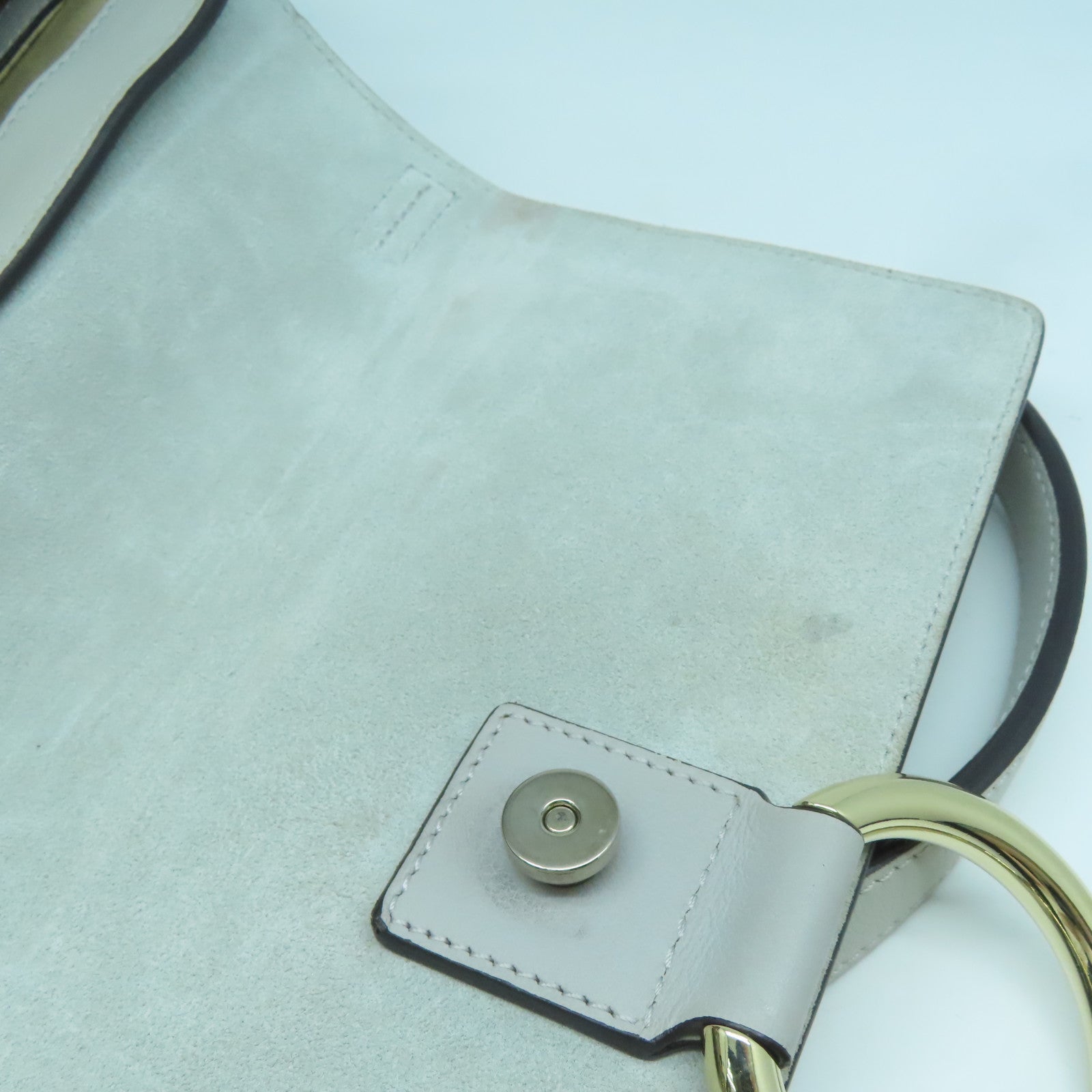 Chloe 【激減優惠】牛皮皮革2 Way Shoulder金扣手挽肩背兩用袋灰色