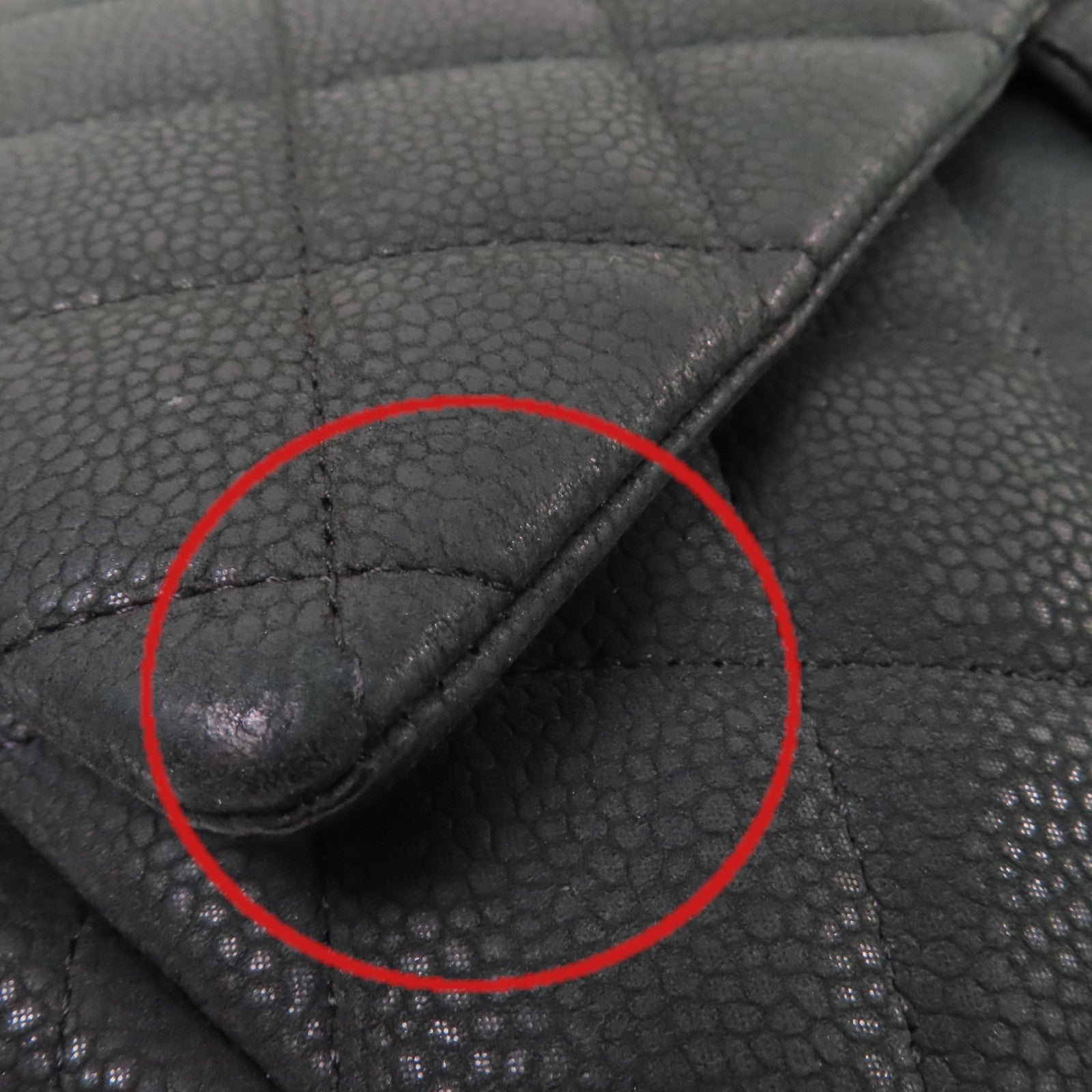 CHANEL 菱格Caviar皮革Timeless Chain Shoulder Bag銀扣鏈帶肩背袋黑色