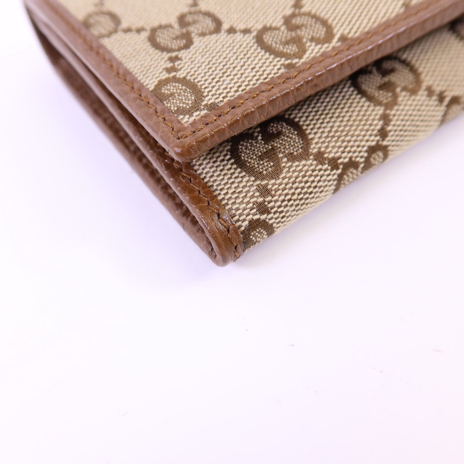 GUCCI 帆布Long Bifold Wallet金扣長錢包