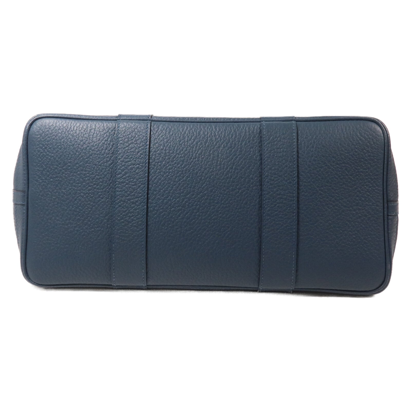 HERMES Negonda皮革Garden Party PM手挽袋Bleu Tempete