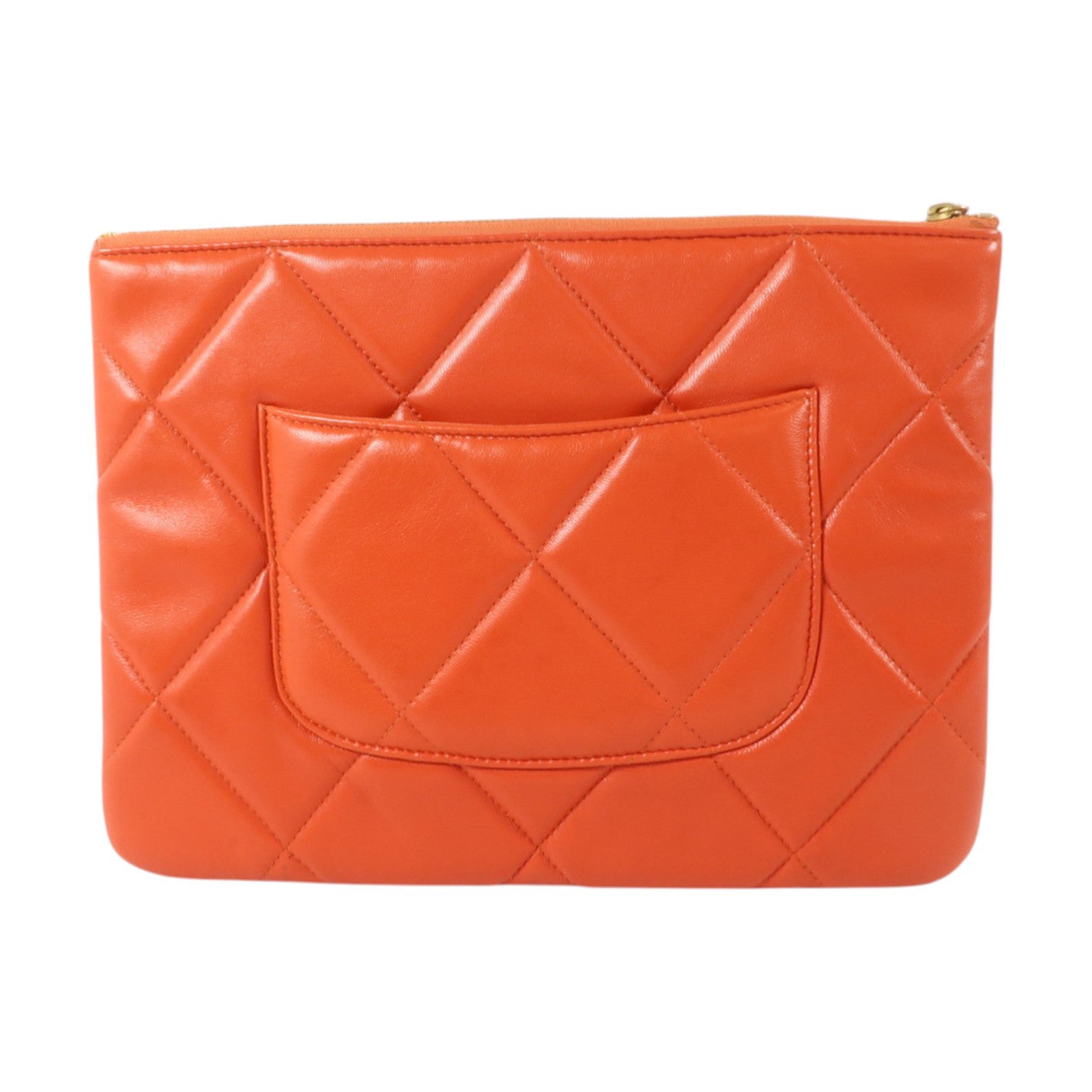CHANEL 羊皮皮革C19 Clutch Bag金扣手拿包