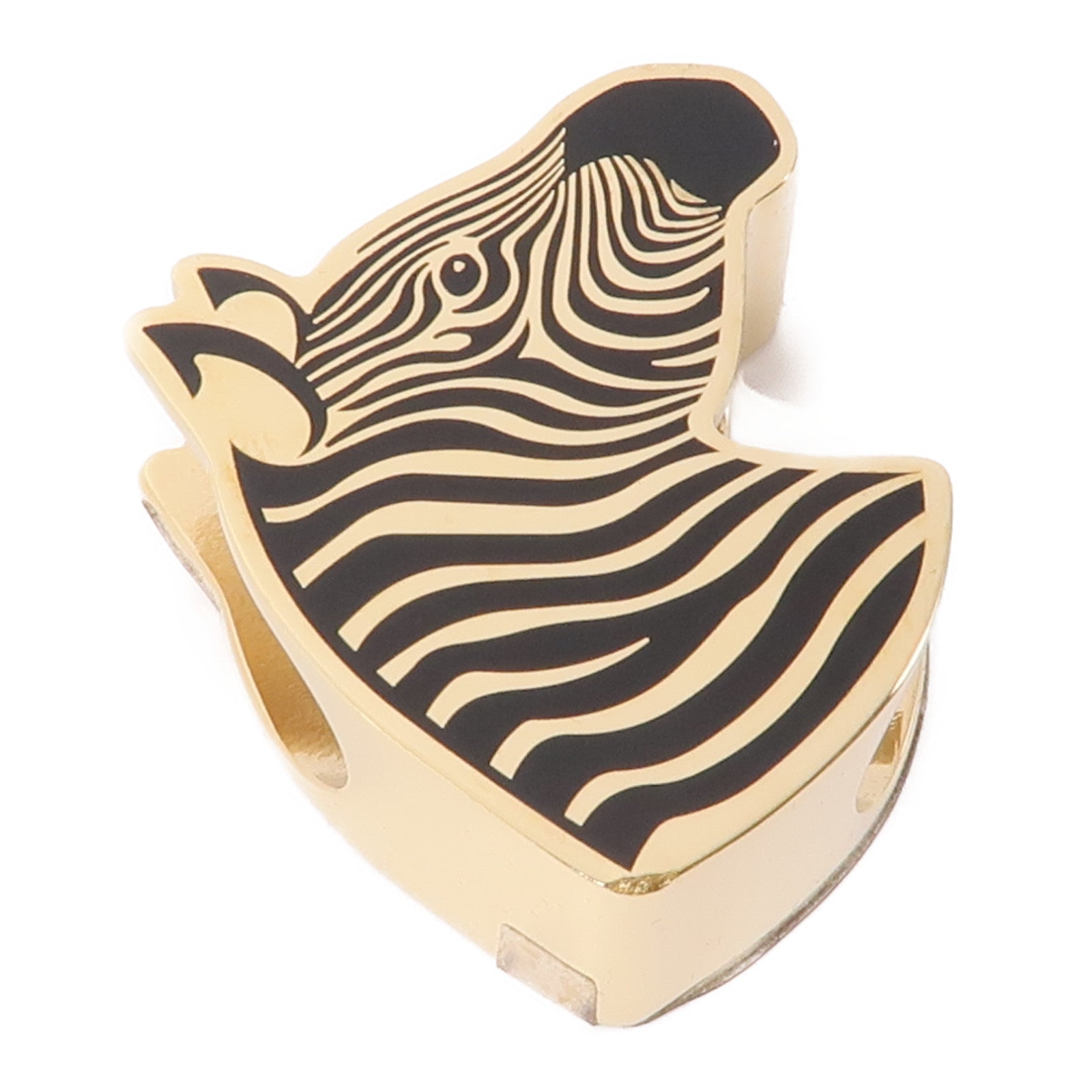 HERMES 金屬Zebra Scarf Ring圍巾戒指金色