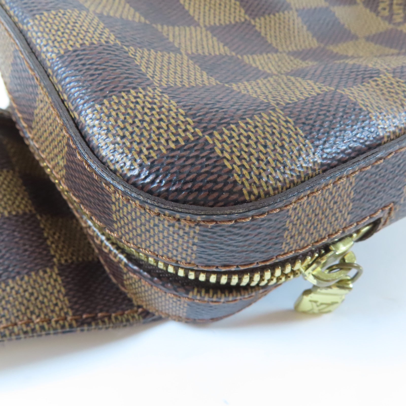 LOUIS VUITTON 【激減優惠】Damier Geronimos金扣腰包啡色