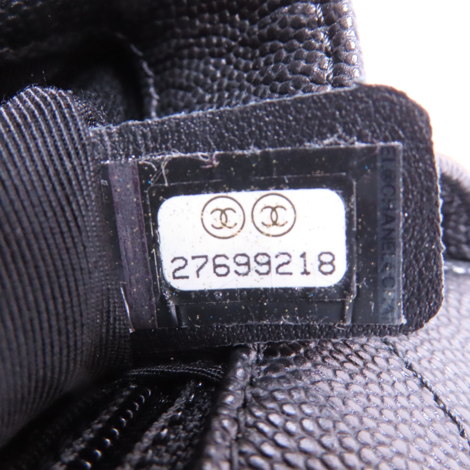 CHANEL 【激減優惠】牛皮皮革Chain Shoulder Bag金扣鏈帶肩背袋黑色/米色