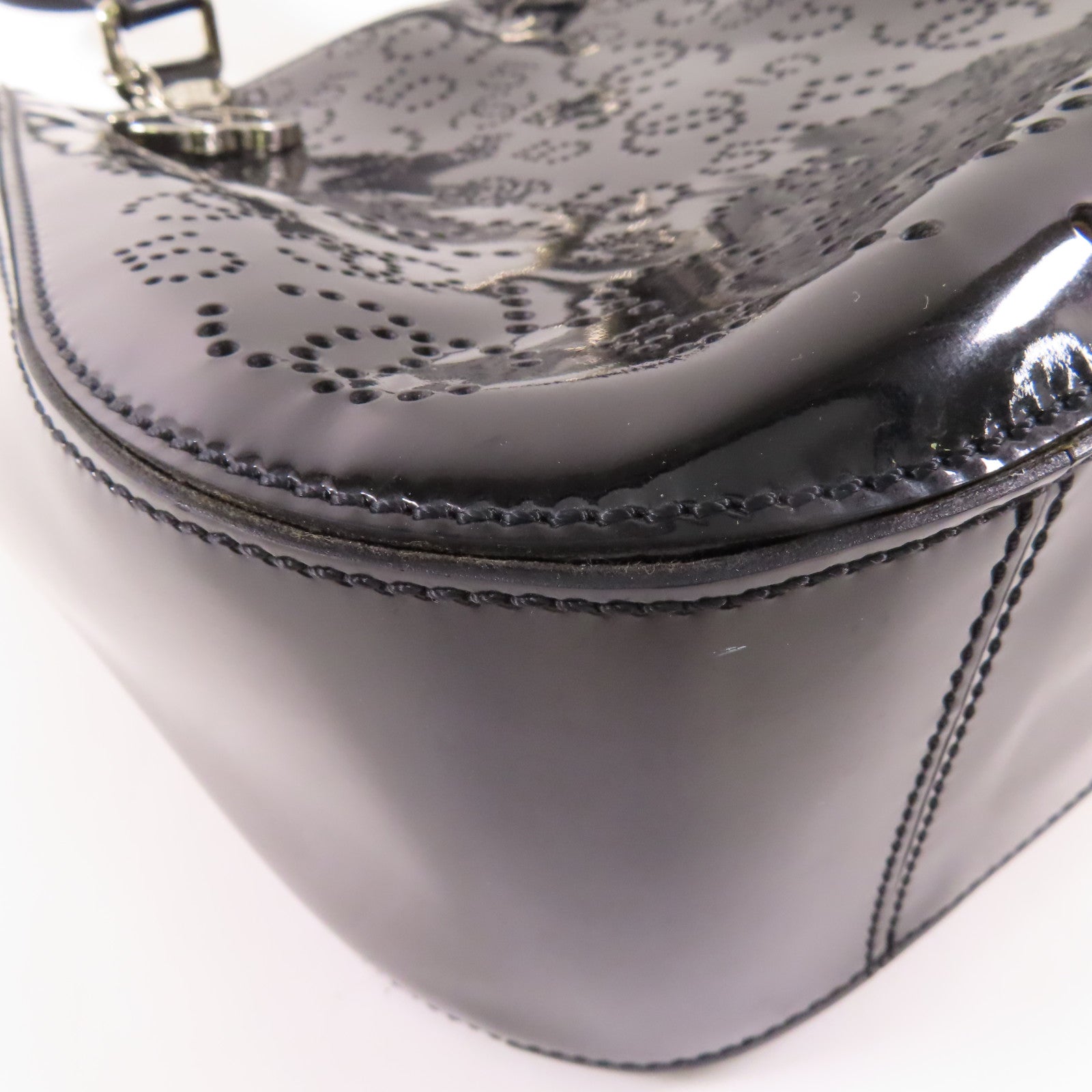 CHANEL 漆皮皮革No.5 Coco Mark Tote Bag銀扣肩背袋