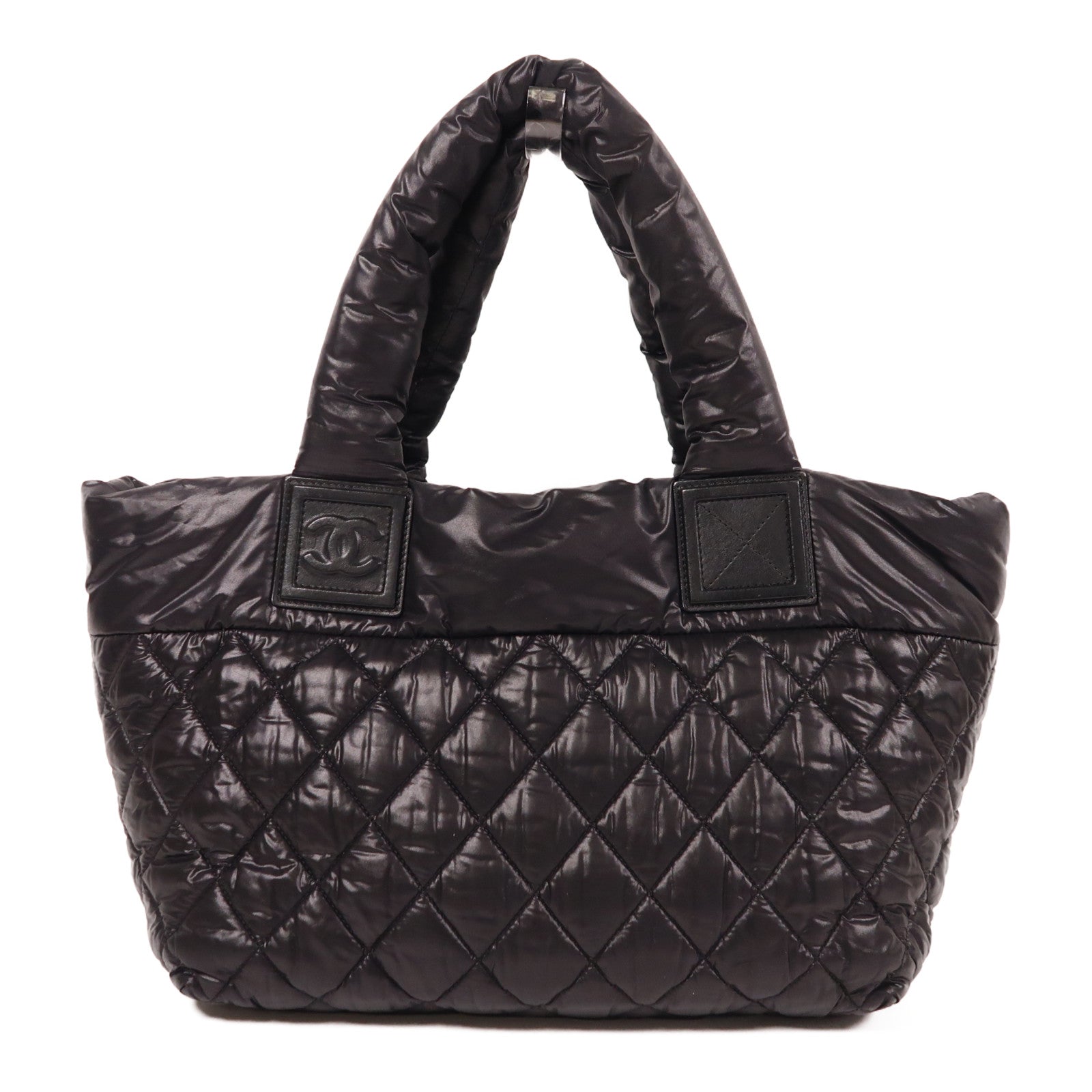 CHANEL 尼龍Coco Cocoon銀扣手挽袋