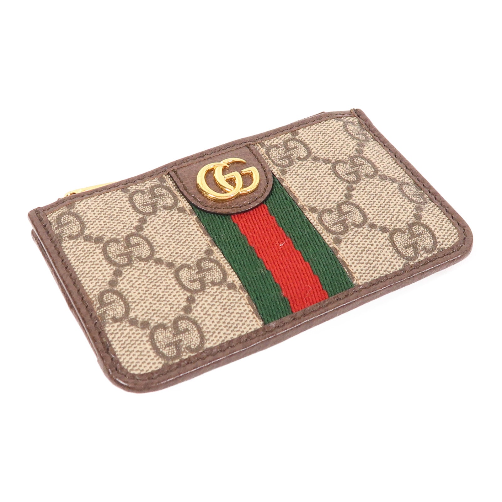 GUCCI 塗層帆布Card Case金扣卡片套