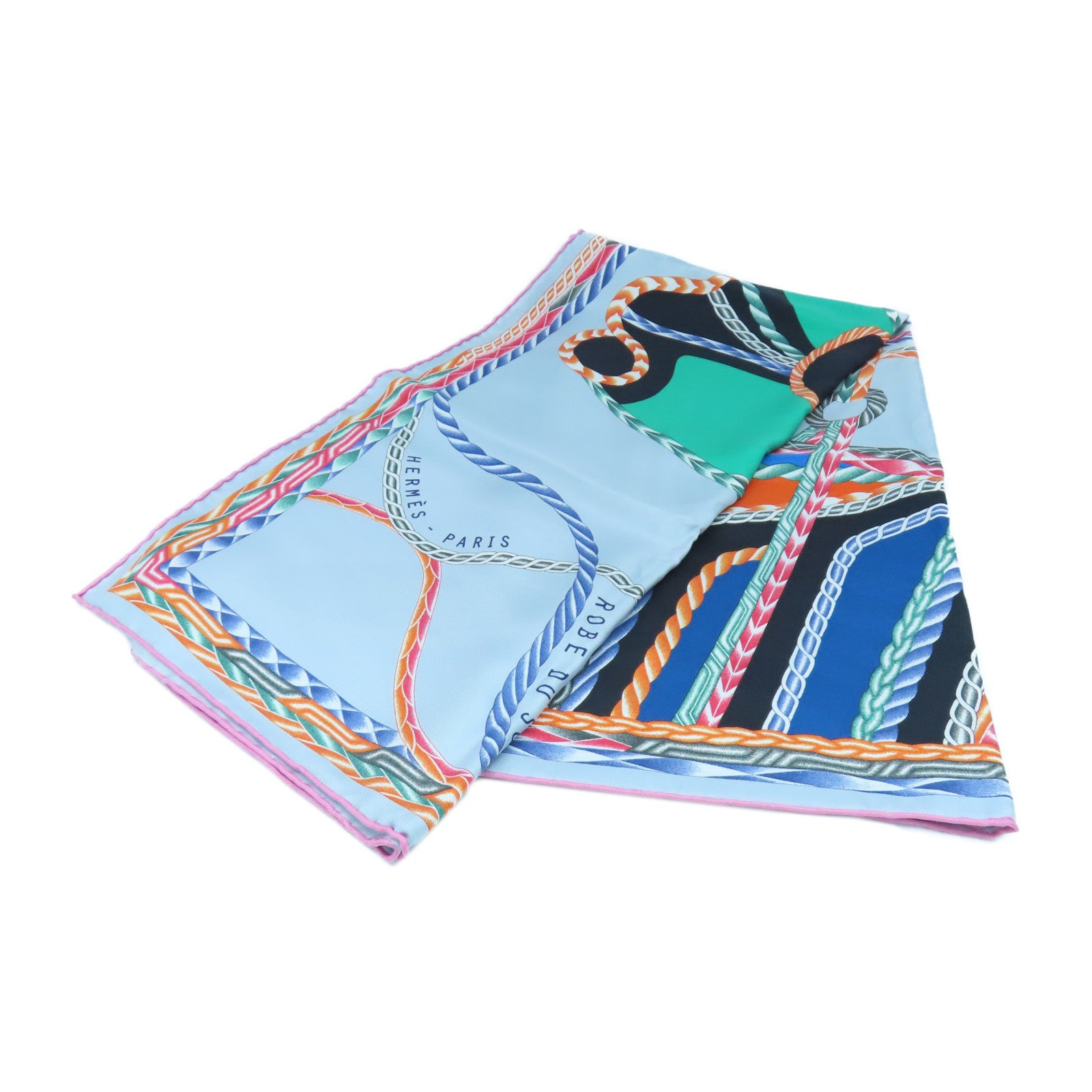 HERMES 【激減優惠】絲質Scarf圍巾綠色/灰色/黑色